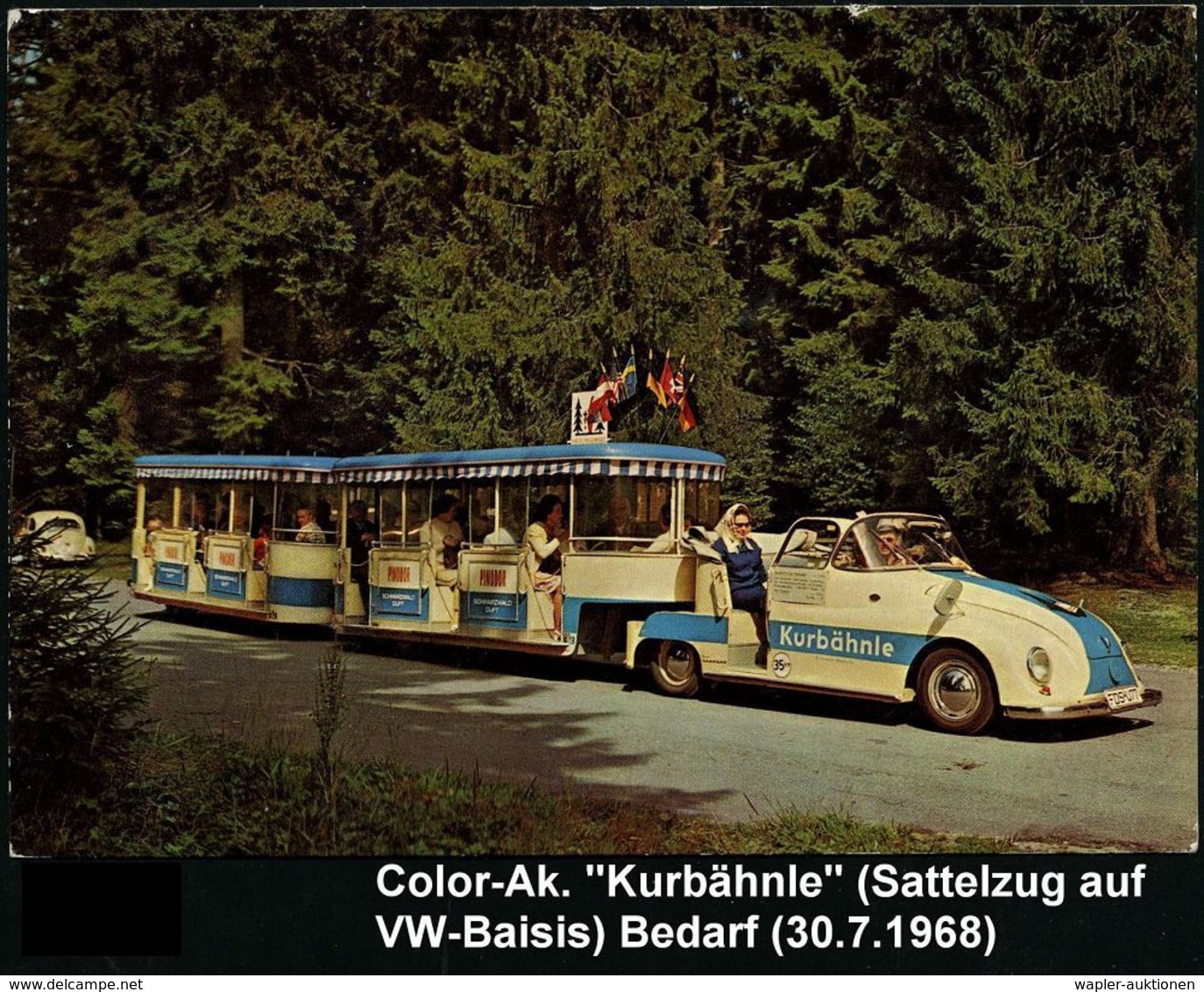 OMNIBUS / OMNIBUS-HERSTELLER : 7566 WEISENBACH 1968 (30.3.) 1K + Bl. Oval-HdN: FREUDENSTÄDTER/Kurbähnle/WADBAHN = Kur-Om - Busses