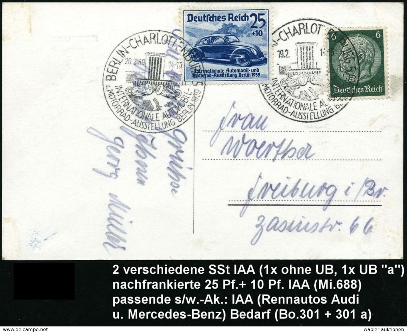 AUTO-, MOTORRAD-AUSSTELLUNGEN : BERLIN-CHARLOTTENBURG 5/ A/ INTERNATIONALE AUTOMOBIL-/ U.MOTORRAD-AUSSTELLUNG 1939 (Febr - Autos