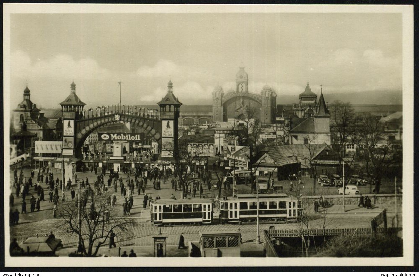 FAHRBARE & MOBILE POSTÄMTER : BÖHMEN & MÄHREN 1940 (31.3.) Orange SSt: PRAG - PRAHA/1c/FAHRBARES/POSTAMT/-AUTOPOSTA (Aut - Cars