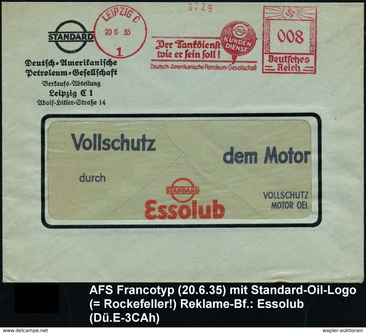 WERKSTATT / GARAGE / TANKSTELLE : LEIPZIG C/ 1/ Der Tankdienst7wie Er Sein Soll!/ ..Deutsch-Amerikanische Petroleum-Ges. - Voitures