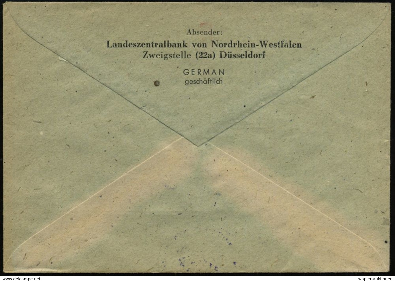 STAATSBANKEN / REICHSBANK / BUNDESBANK : DÜSSELDORF/ 8/ Landeszentralbank/ Zweigstelle 1949 (6.1.) AFS (nach Währungsref - Non Classificati