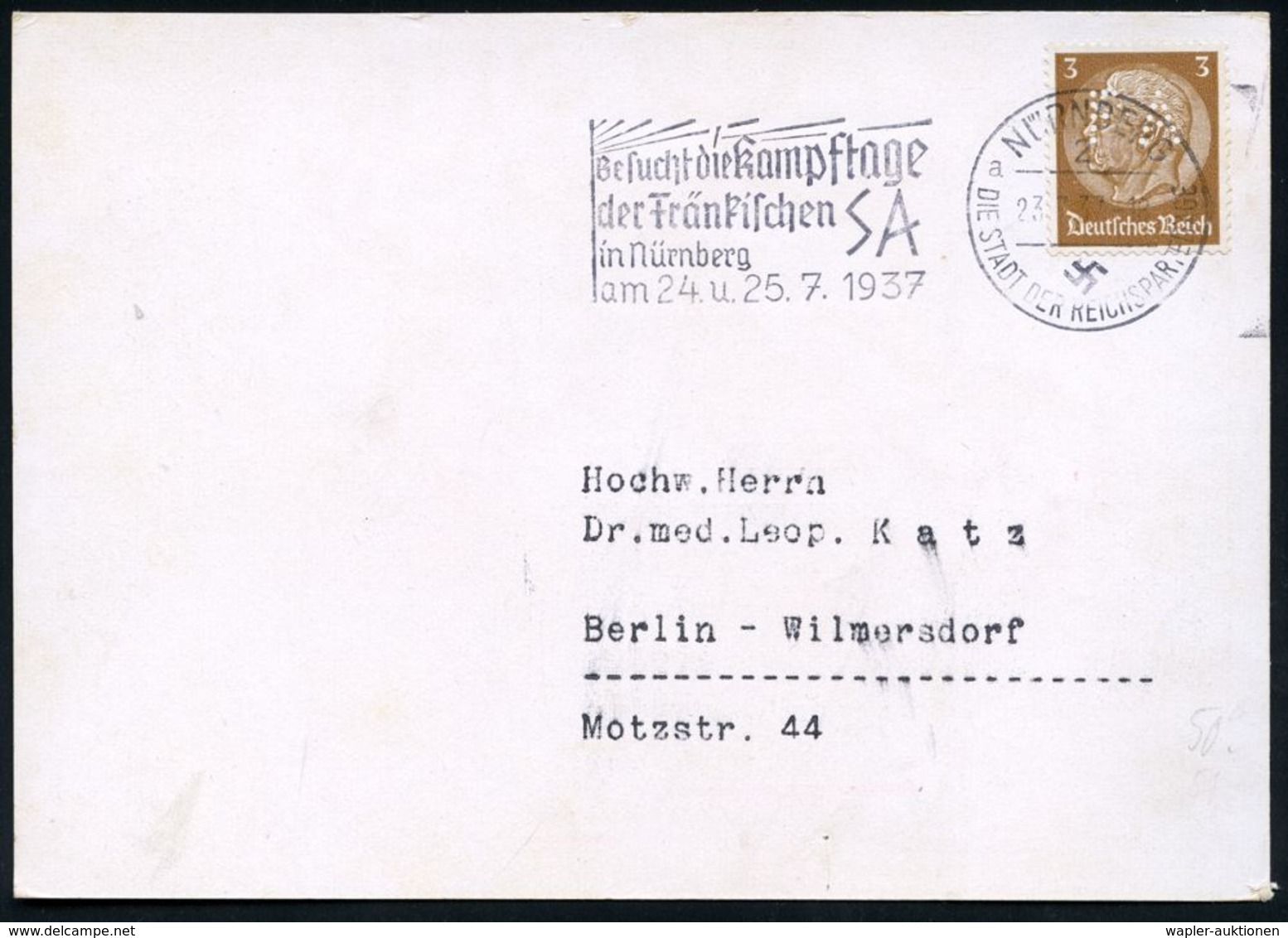CHEMIE / PRODUKTE / CHEMISCHE INDUSTRIE : NÜRNBERG/ 2/ A/ DSDR/ Besucht Die Kampftage/ Der Fränkischen S A.. 1937 (23.7. - Chimie