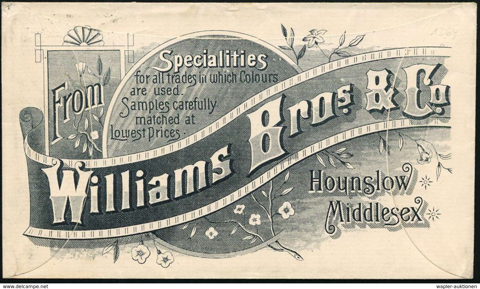 CHEMIE / PRODUKTE / CHEMISCHE INDUSTRIE : GROSSBRITANNIEN 1904 PU 1/2 D. Edward VII., Grün: William Bros. & Co, HOUSLOW, - Chimie