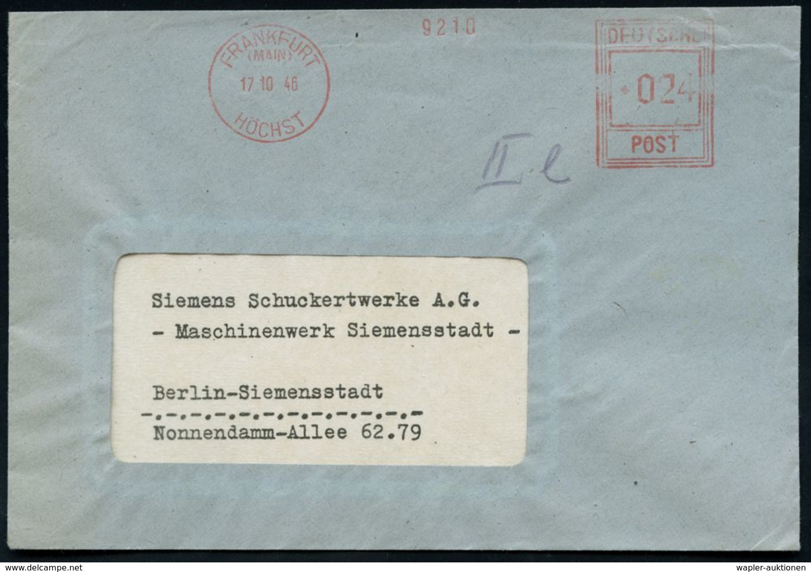 I.-G.-FARBEN INDUSTRIE, TOCHTERFIRMEN & NACHFOLGER : FRANKFURT/ (MAIN)/ HÖCHST/ FARBWERKE HÖCHST/ U.S.Administration.. 1 - Chimie