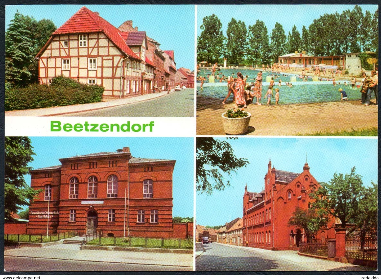 D0711 - TOP Beetzendorf Schule Post Freibad - Bild Und Heimat Reichenbach - Beetzendorf