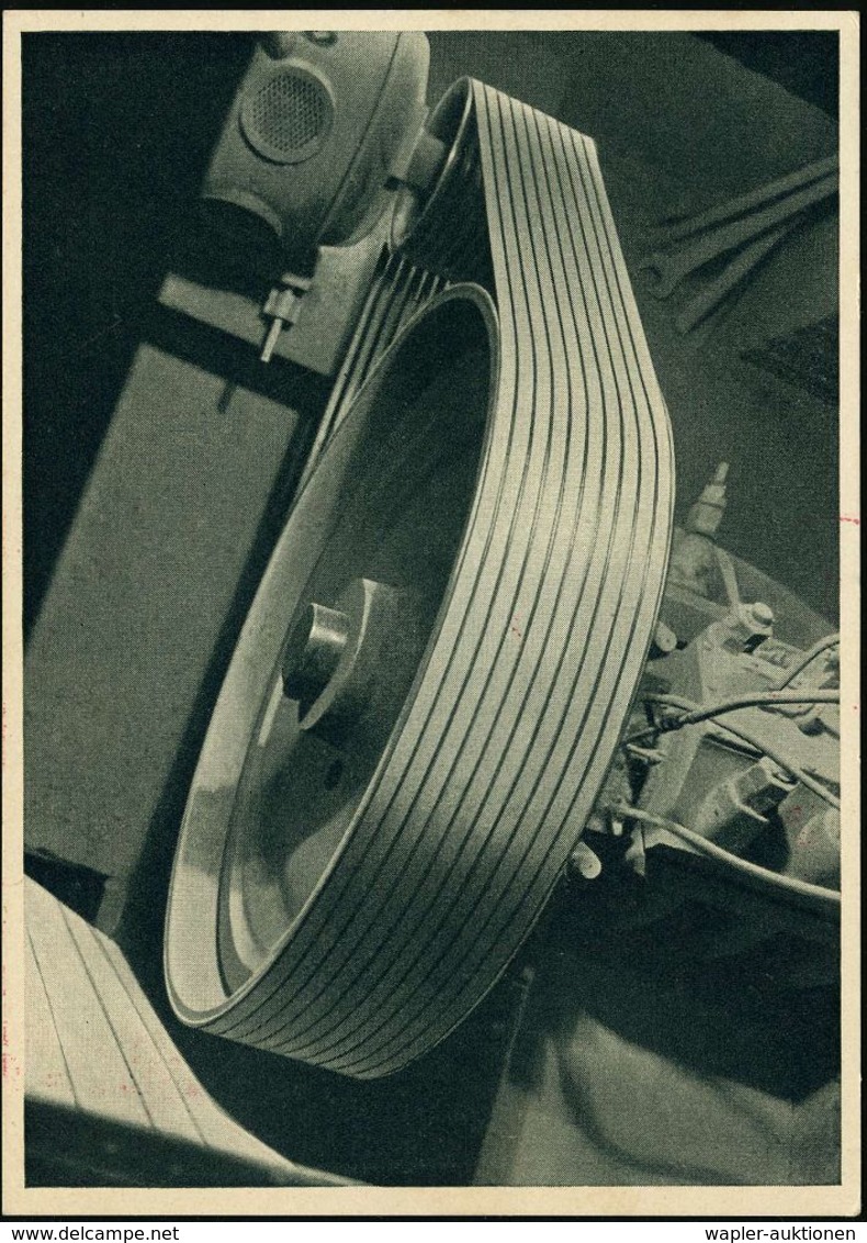 GUMMI / KAUTSCHUK : BOCHOLT/ ..FLENDER/ Für Antriebsfragen 1933 (8.1.) AFS Auf Reklame-Ak.: Antriebsriemen Eines Basalts - Chimie