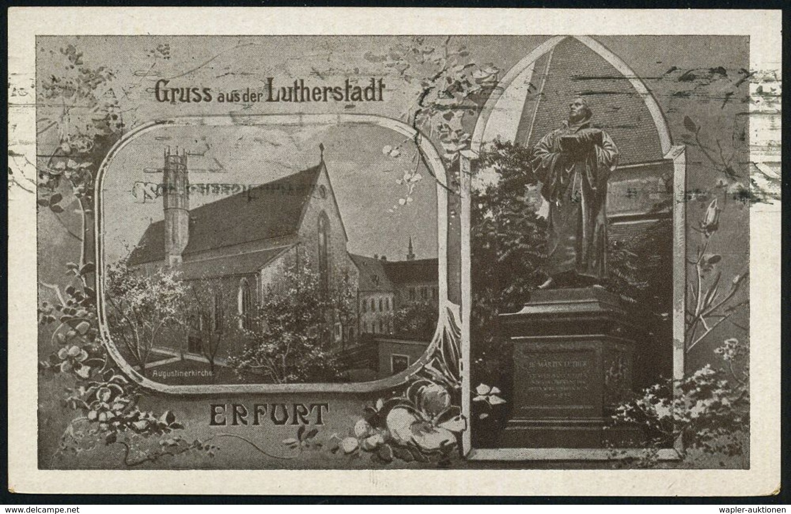 MARTIN LUTHER & REFORMATION & REFORMATOREN : ERFURT/ *1*/ LUTHER-GEDÄCHTNISFEIER.. 1921 (18.3.) BdMWSt = Luther-Profilbi - Christianity