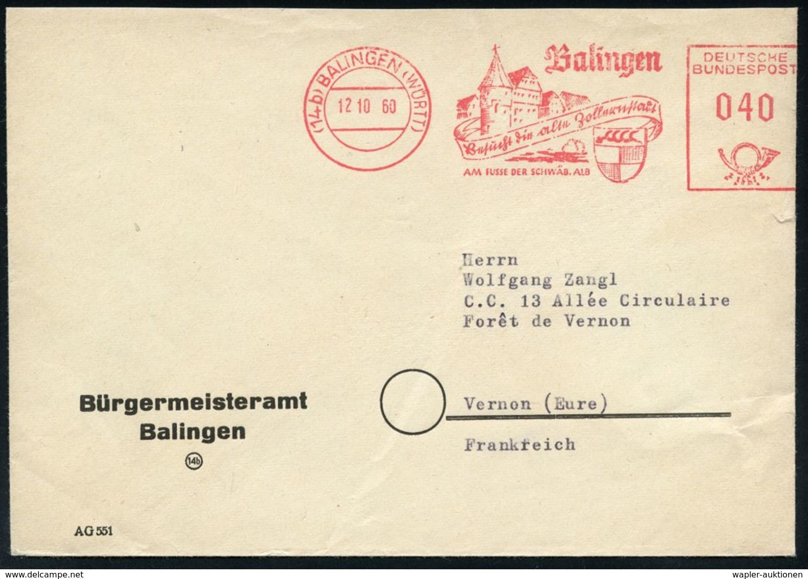 DEUTSCHE GESCHICHTE: VON DER VÖLKERWANDERUNG BIS ZUR NEUZEIT (17. JHDT.) : (14b) BALINGEN (WÜRTT)/ Besucht Die Alte Zoll - Autres & Non Classés