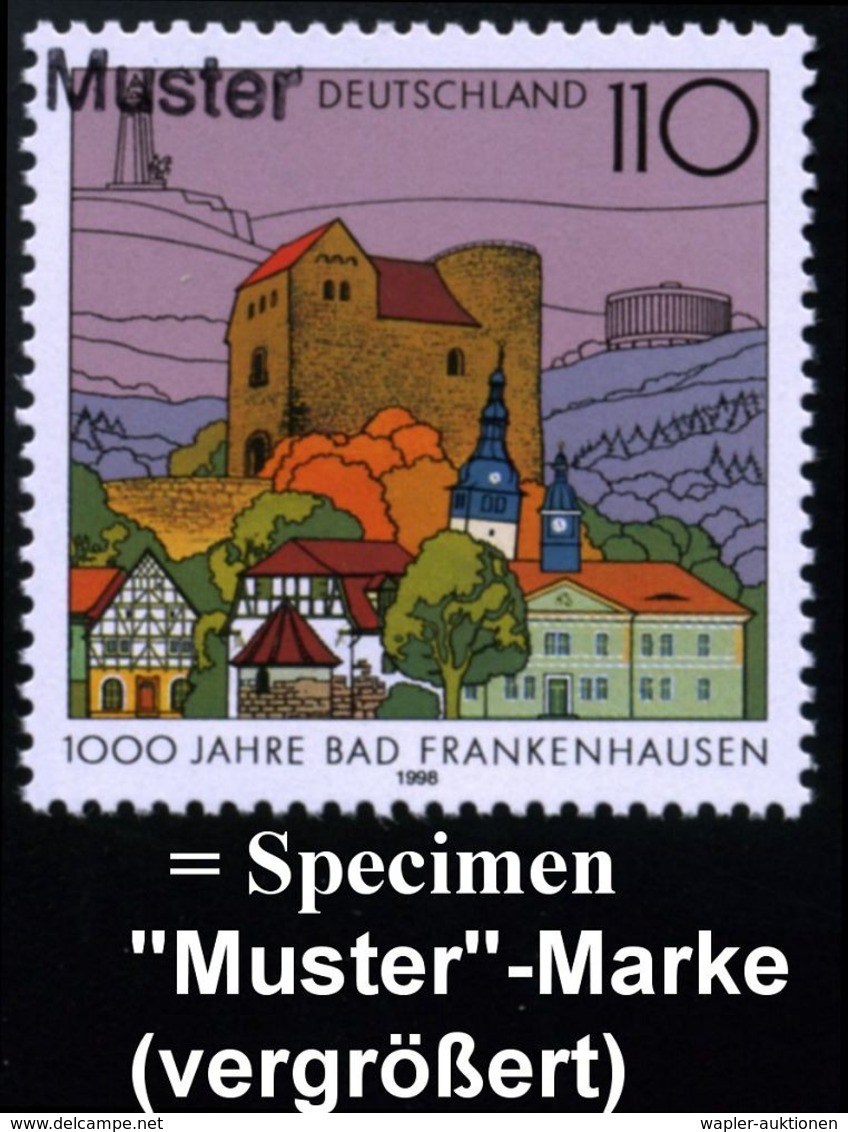 HUSSITENKRIEGE (1419-34) / BAUERNKRIEGE (1524-26 Etc.) : Bad Frankenhausen 1998 (März) 110 Pf. "1000 Jahre Bad Frankenha - Autres & Non Classés