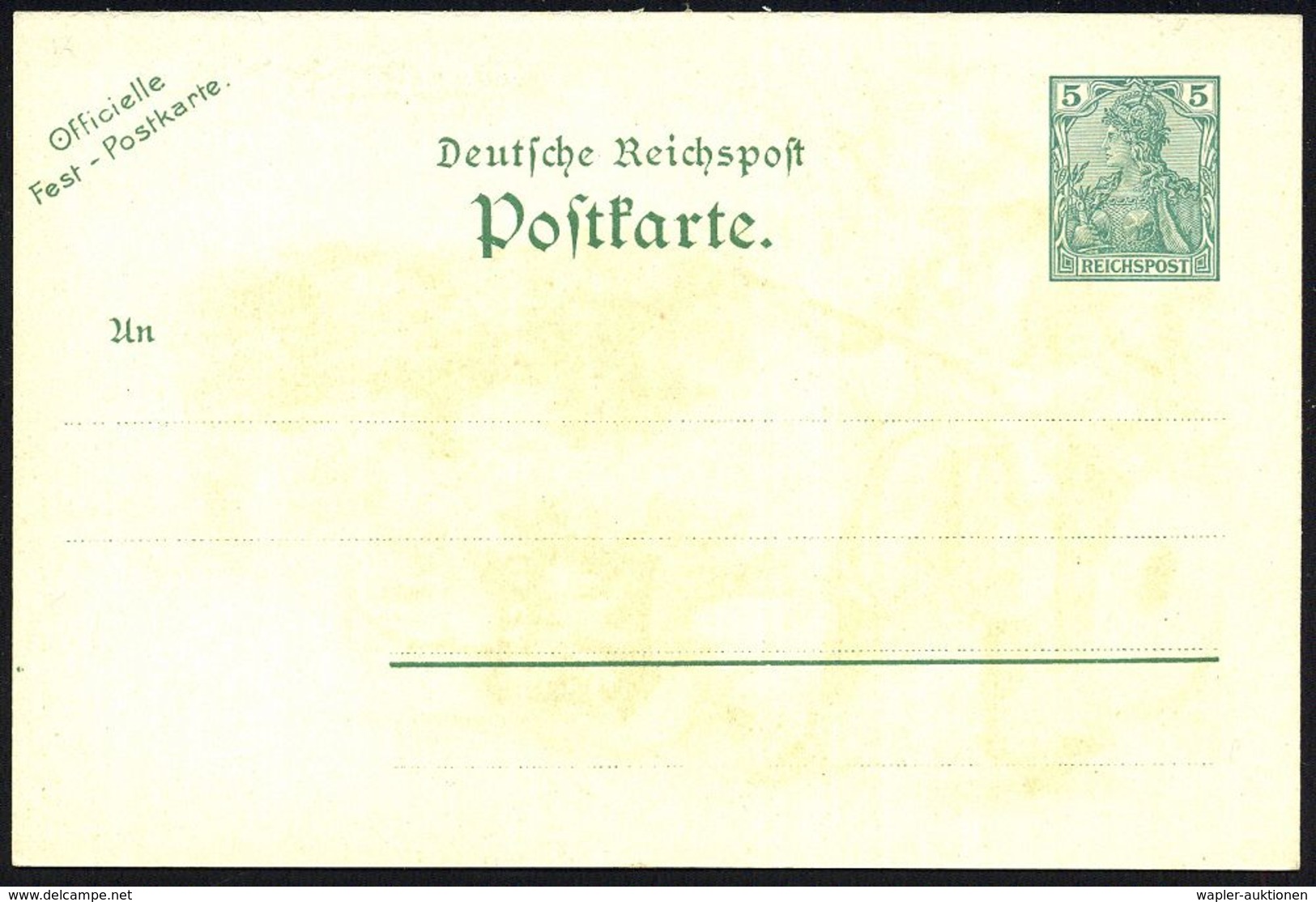 DER 30-JÄHRIGE KRIEG 1618 - 1648 : Heidelberg 1901 PP 5 Pf. Germania "Reichspost" Grün: "Gruß Vom 18ten Verbands-Schieße - Autres & Non Classés