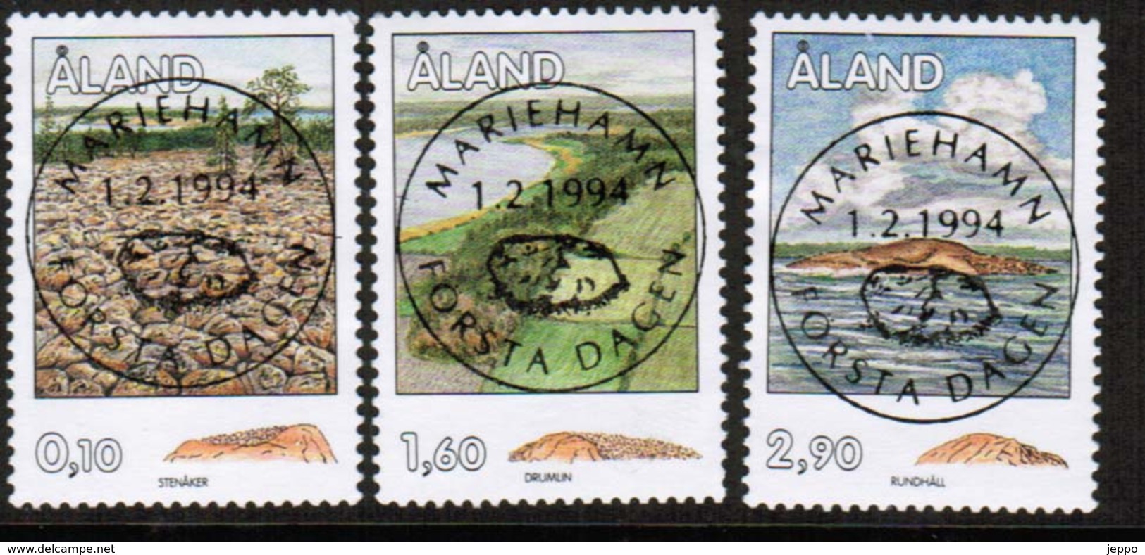 1994 Aland Islands Michel 79-81 With Luxury FD Cancels. - Aland