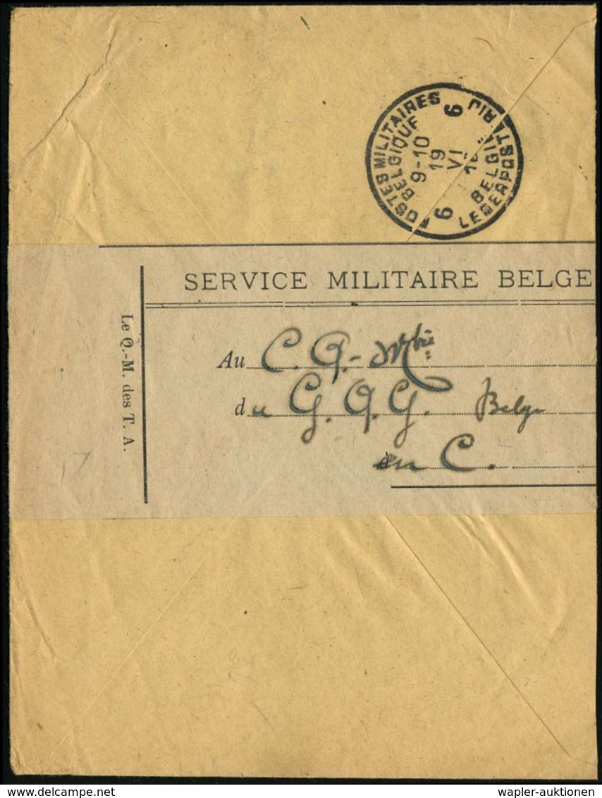 I. WELTKRIEG 1914 - 18 (siehe Auch: FELDPOST) : BELGIEN 1918 (13.5.) Feldpost-1K.: POSTES MILITAIRES/BELGIQUE/4/BELGIE/L - Guerre Mondiale (Première)