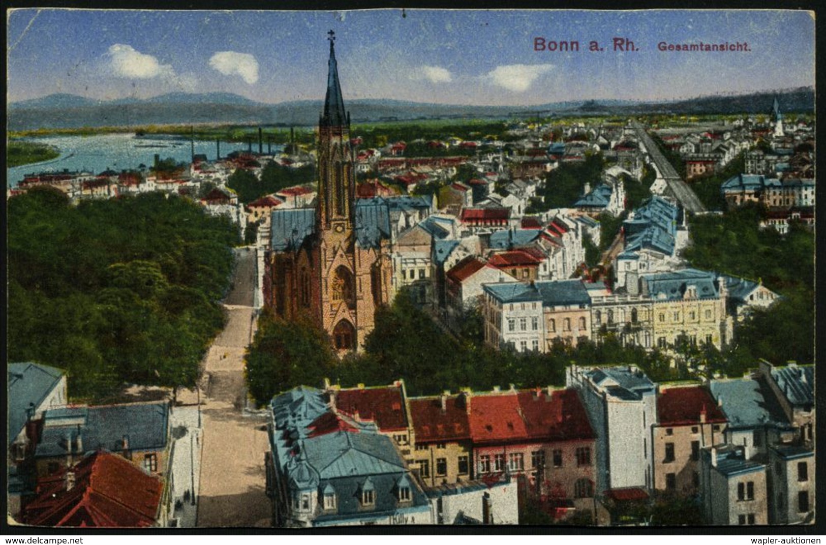 RUHR- & RHEINLAND-BESETZUNG 1919 - 1925 : Bonn 1921 (1.9.) Feldpost-1K: TRESOR ET POSTES/* 96 * = Französ. Feldpostamt B - Altri & Non Classificati