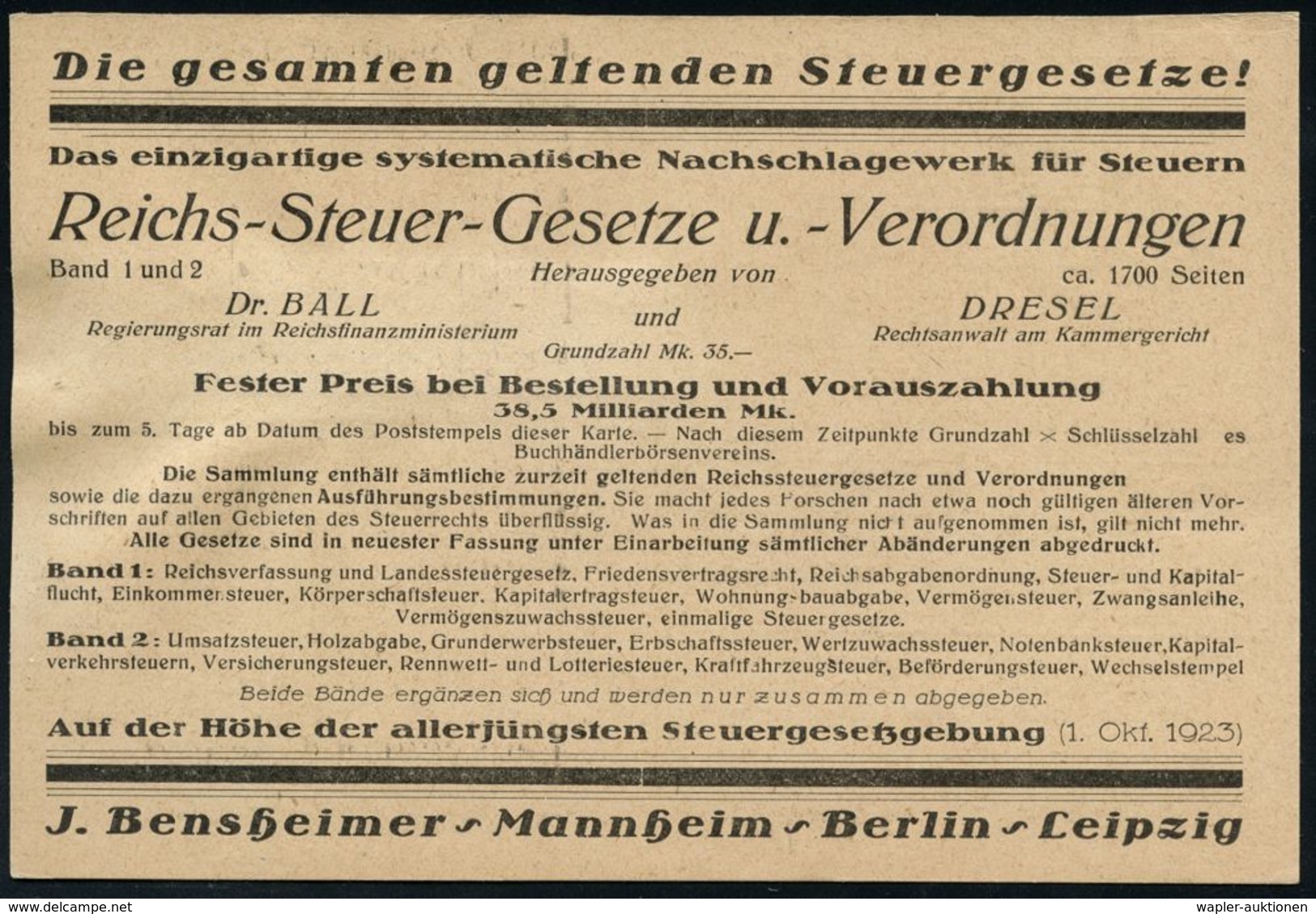 WEIMARER REPUBLIK 1919 - 1932/33 : MANNHEIM/ *2a/ DEUTSCHES REICH 1923 (16.10.) PFS 1O0ooo Mk. (3 Verschiedene Nullen!)  - Autres & Non Classés