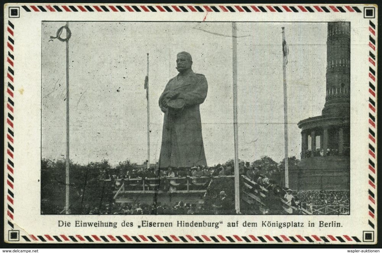 PAUL VON HINDENBURG - GENERALFELDMARSCHALL IM I. WELTKRIEG : BERLIN N.O./ *27c 1916 (2.3.) 1K-Brücke Auf Zweifarbiger Pr - Sonstige & Ohne Zuordnung