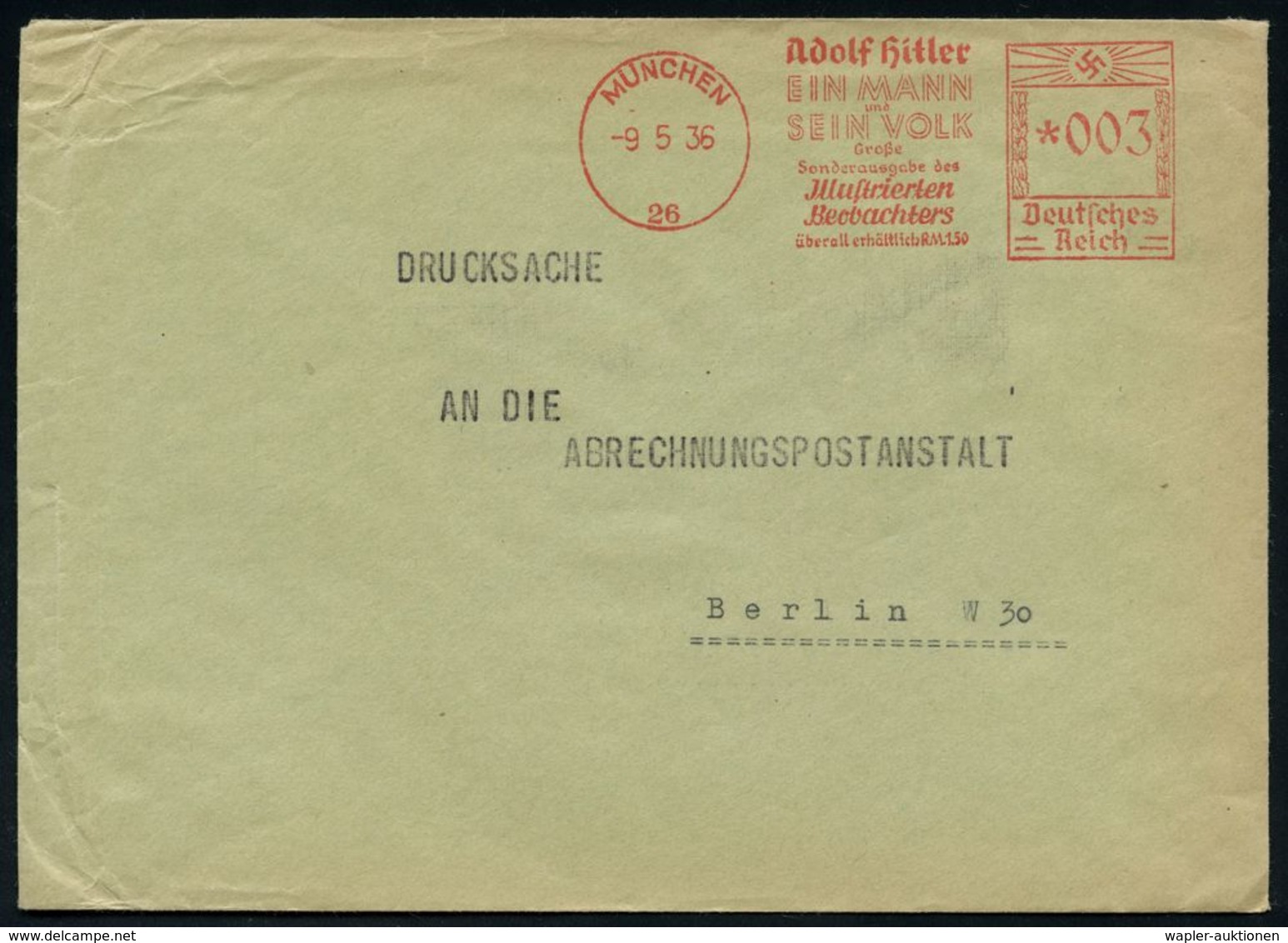 ADOLF HITLER : MÜNCHEN/ 26/ Adolf Hitler/ EIN MANN/ Und/ EIN VOLK/ Große/ Sonderausgabe Des/ Jllustrierten Beobachters.. - Other & Unclassified