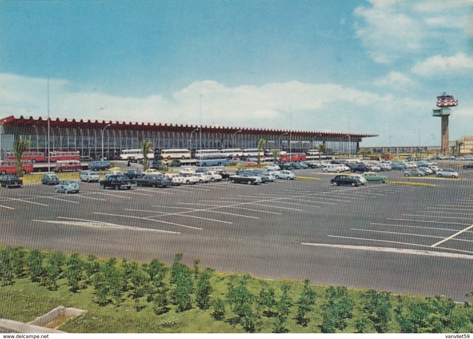 AEROPORTO-AEROPORT-AIRPORT-FLUGHAFEN-FIUMICINO-ROMA-ITALIA-VERA FOTOGRAFIA VIAGGIATA IL 24-4-1966 - Aérodromes