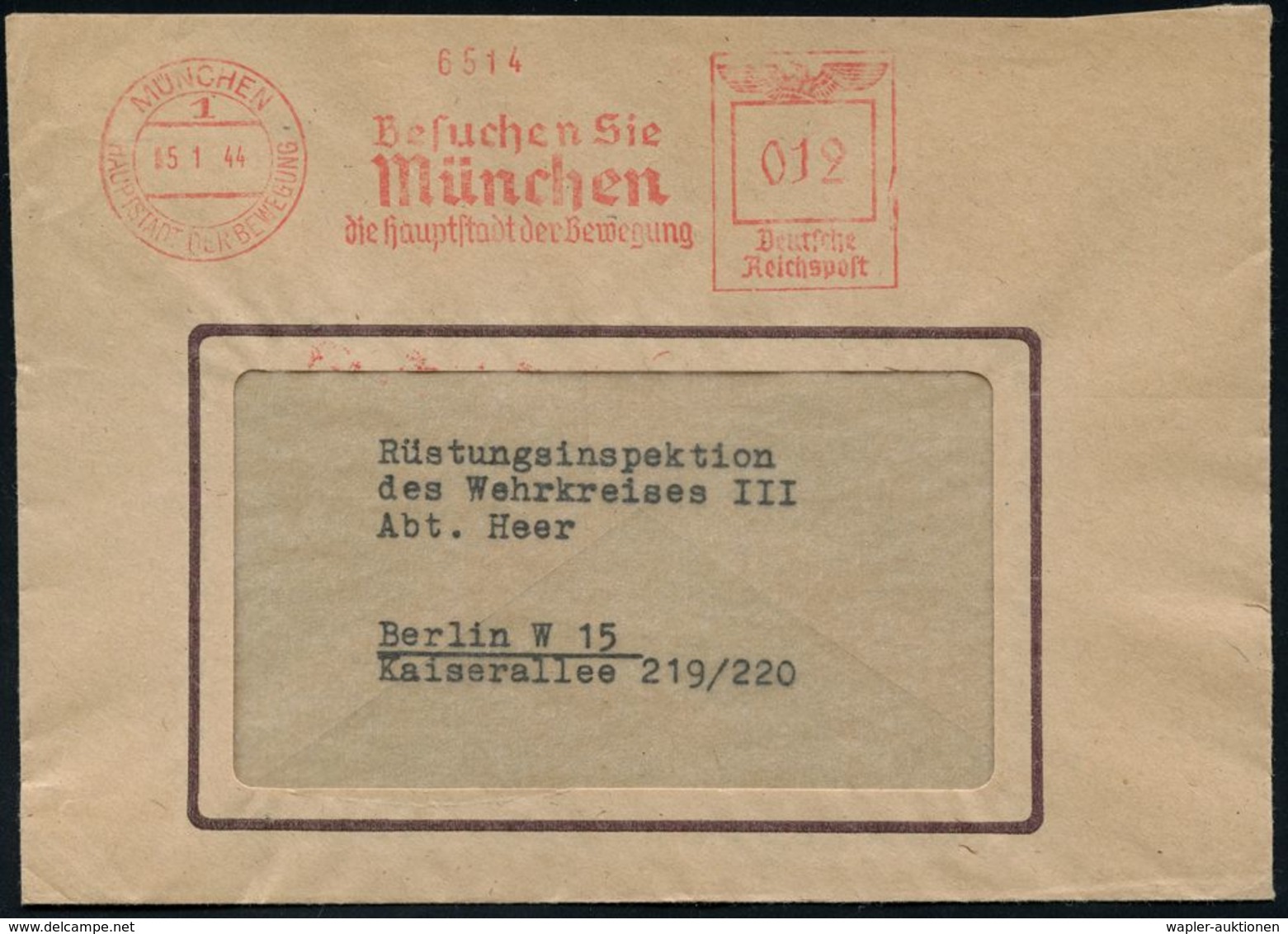 NATIONALSOZIALISMUS / III. REICH 1933 - 1945 : MÜNCHEN/ 1/ HDB/ Besuchen Sie/ München/ Die Hauptstadt/ Der Bewegung 1944 - Sonstige & Ohne Zuordnung