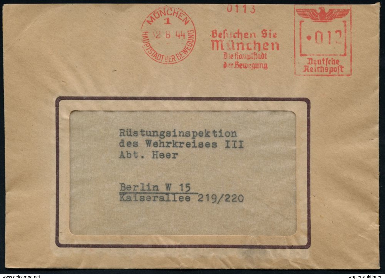 NATIONALSOZIALISMUS / III. REICH 1933 - 1945 : MÜNCHEN/ 1/ HDB/ Besuchen Sie/ München/ Die Hauptstadt/ Der Bewegung 1944 - Autres & Non Classés