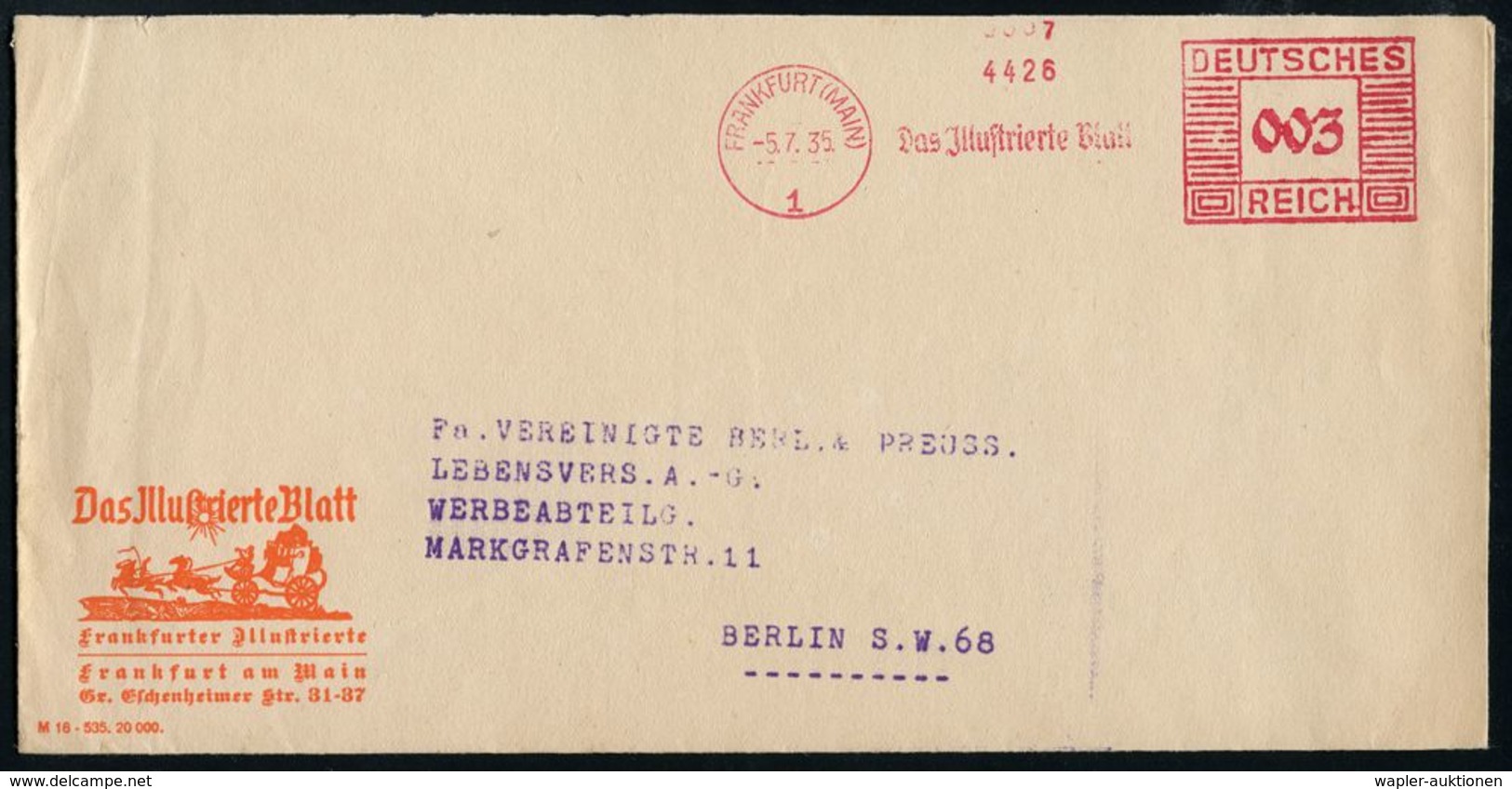 DIE NS-PRESSE / NS-ZEITUNGEN / NS-VERLAGE : FRANKFURT (MAIN)/ 1/ Das Jllustrierte Blatt 1934 (5.7.) AFS Auf Reklame-Fern - Other & Unclassified