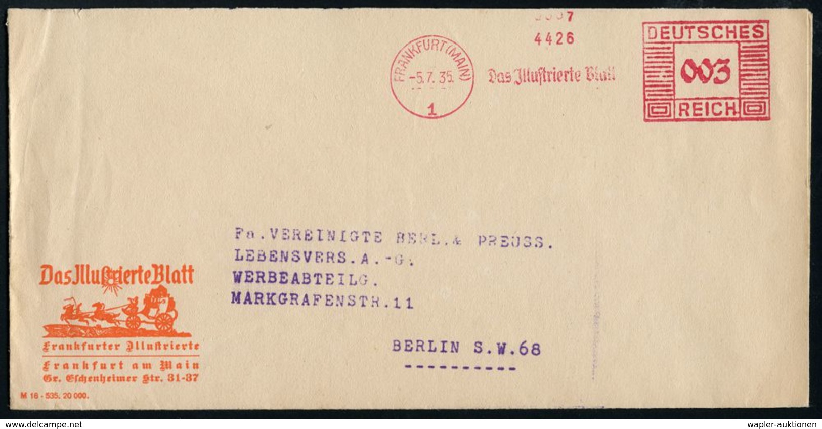 DIE NS-PRESSE / NS-ZEITUNGEN / NS-VERLAGE : FRANKFURT (MAIN)/ 1/ Das Jllustrierte Blatt 1934 (5.7.) AFS Auf Reklame-Fern - Autres & Non Classés