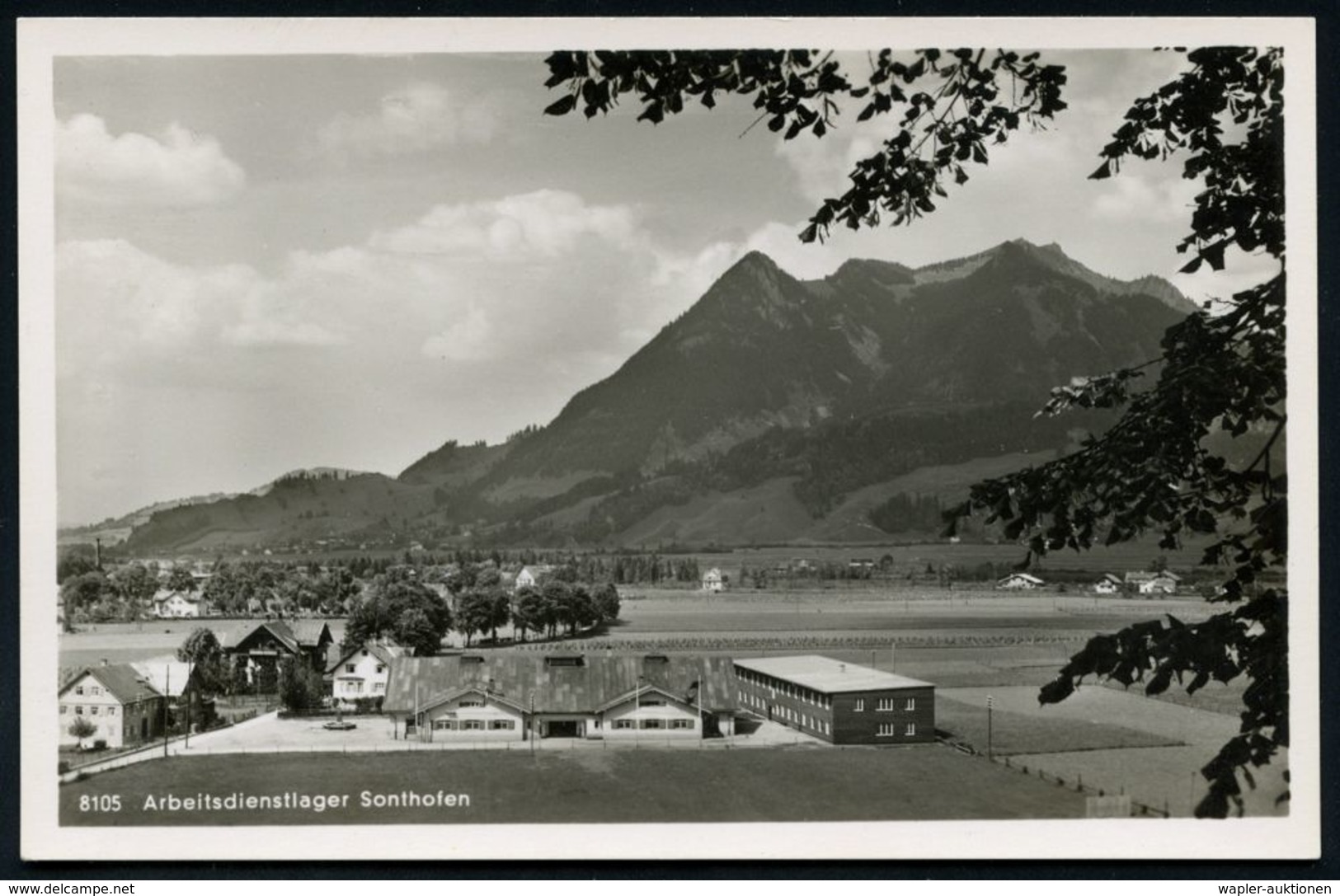 NS-INSTITUTIONEN & ORGANISATIONEN : Sonthofen 1935 (ca.) S/w.-Foto-Ak.: (Reichs)-Arbeitsdienstlager Sonthofen (Uhv, J. H - Other & Unclassified