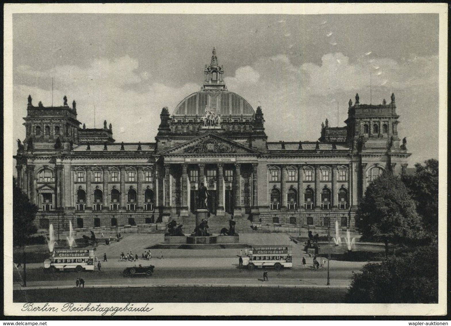 REICHSTAG IM NATIONALSOZIALISMUS 1933-45 : BERLIN NW/ D/  R E I C H S T A G 1937 (5.2.) 1K-Brücke = Hauspostamt + Viol.  - Autres & Non Classés