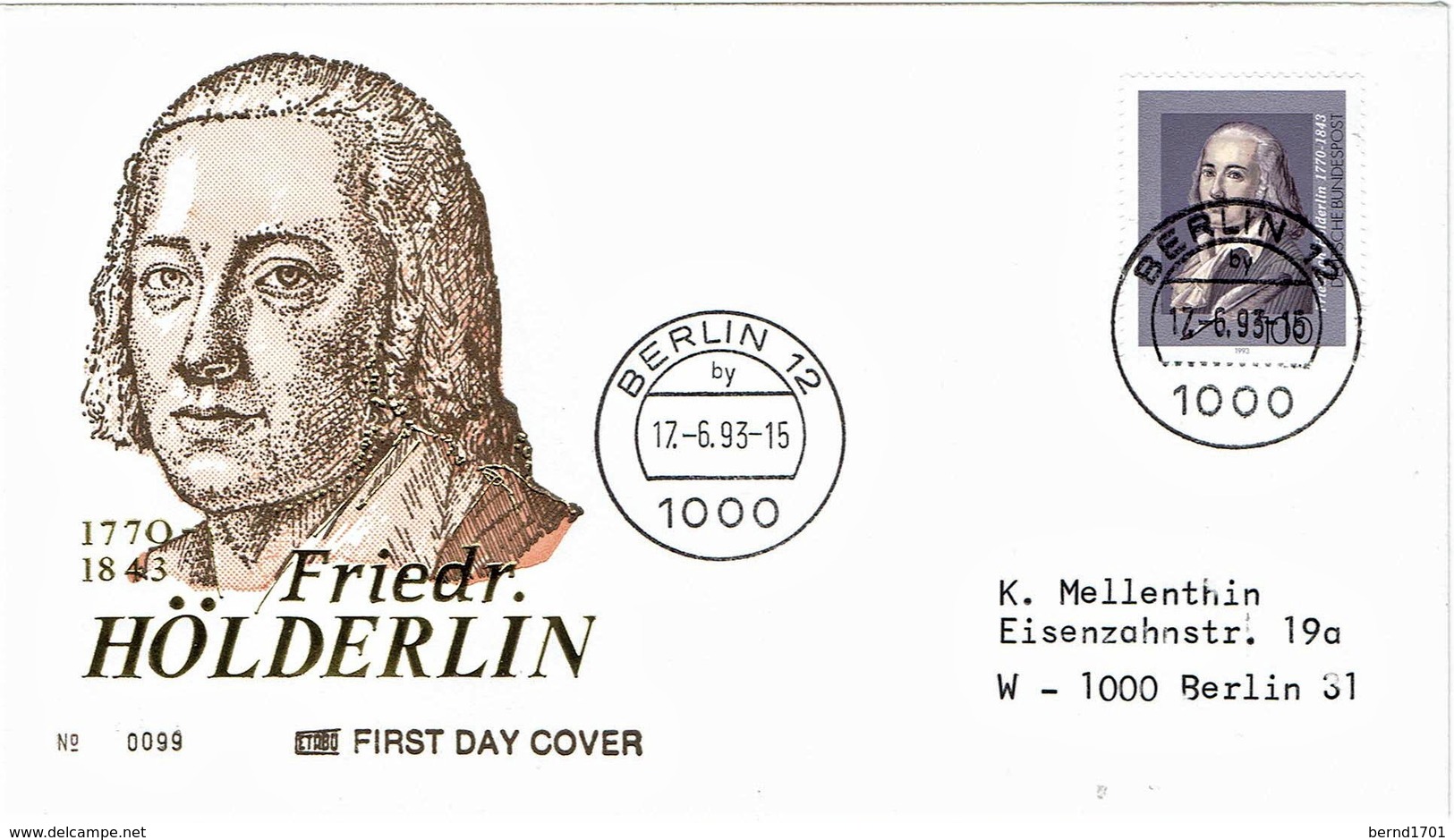 Germany - Mi-Nr 1681 FDC (T560)- - 1991-2000