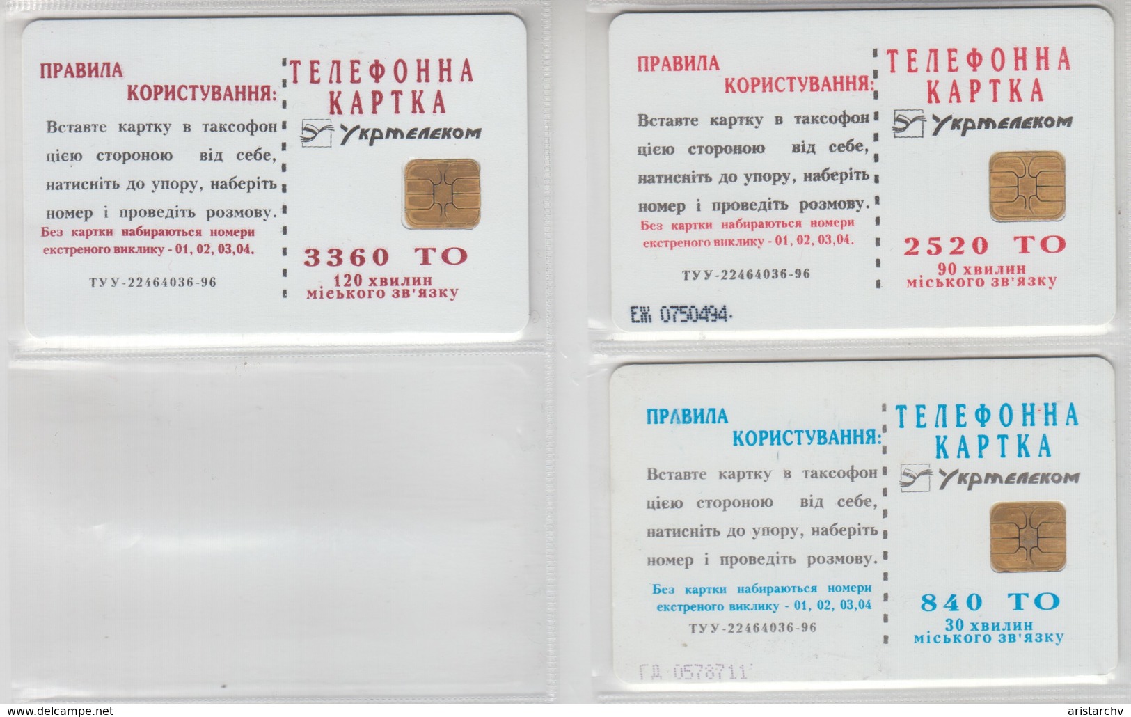 UKRAINE 1998 MEDICINE GALENA NOVO PASSIT 3 DIFFERENT CARDS - Ukraine