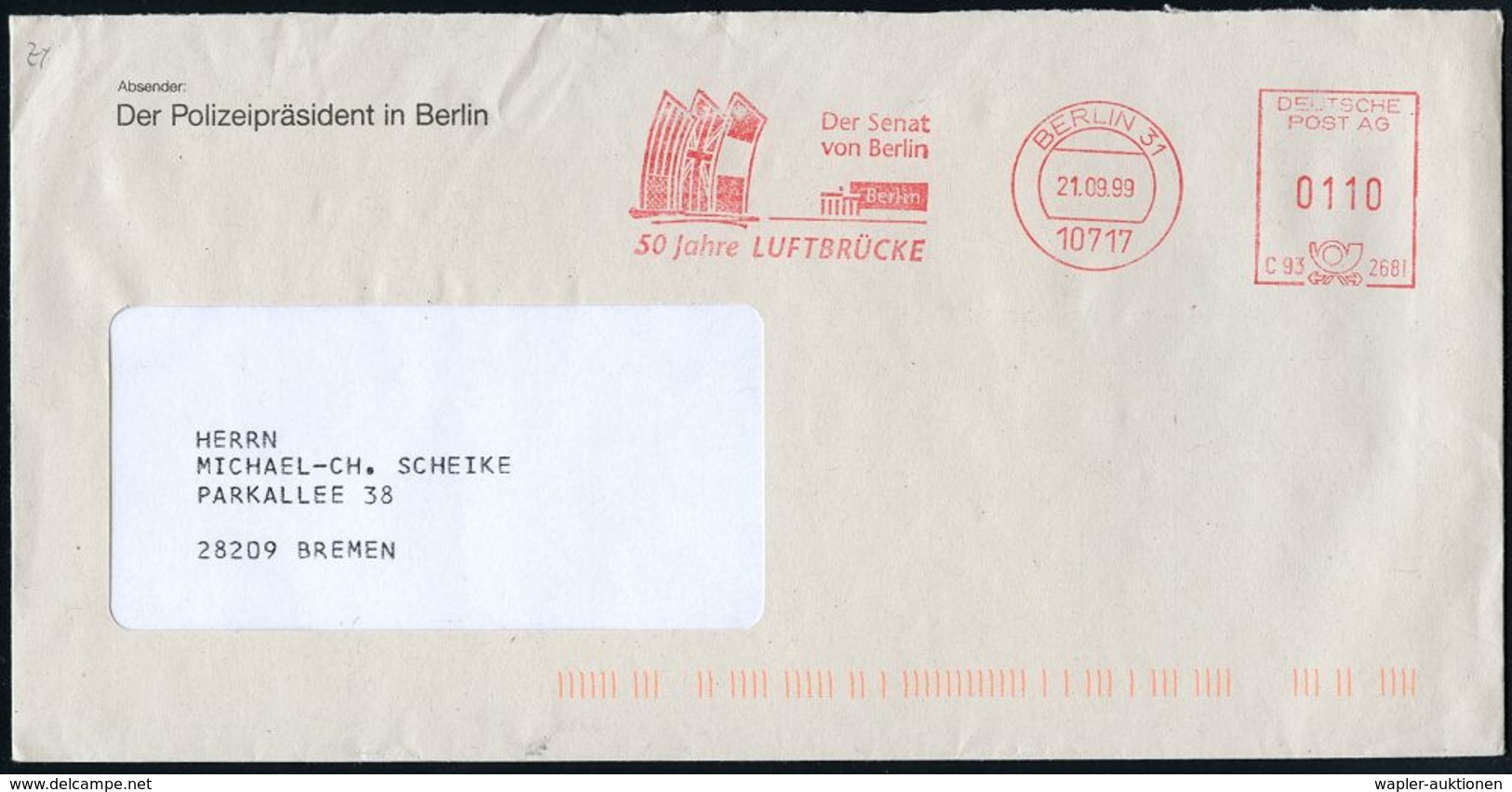 DIE ALLIIERTEN SIEGERMÄCHTE DES II.WELTKRIEGES: U.S.A. / U.D.S.S.R. / GROSSBRITANNIEN / FRANKREICH Etc. : 10717 BERLIN 3 - Guerre Mondiale (Seconde)