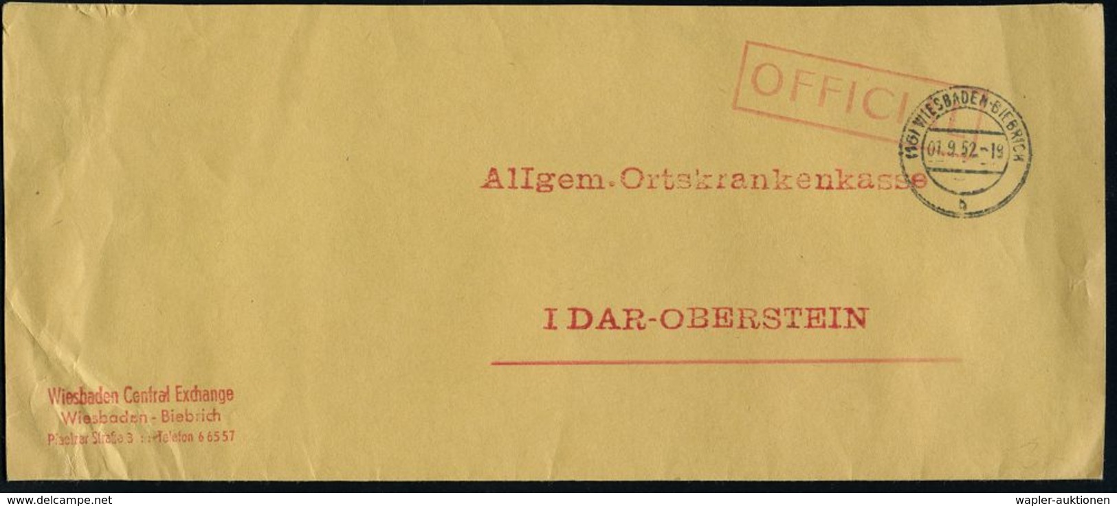 DIE ALLIIERTEN SIEGERMÄCHTE DES II.WELTKRIEGES: U.S.A. / U.D.S.S.R. / GROSSBRITANNIEN / FRANKREICH Etc. : (16) WIESBADEN - 2. Weltkrieg