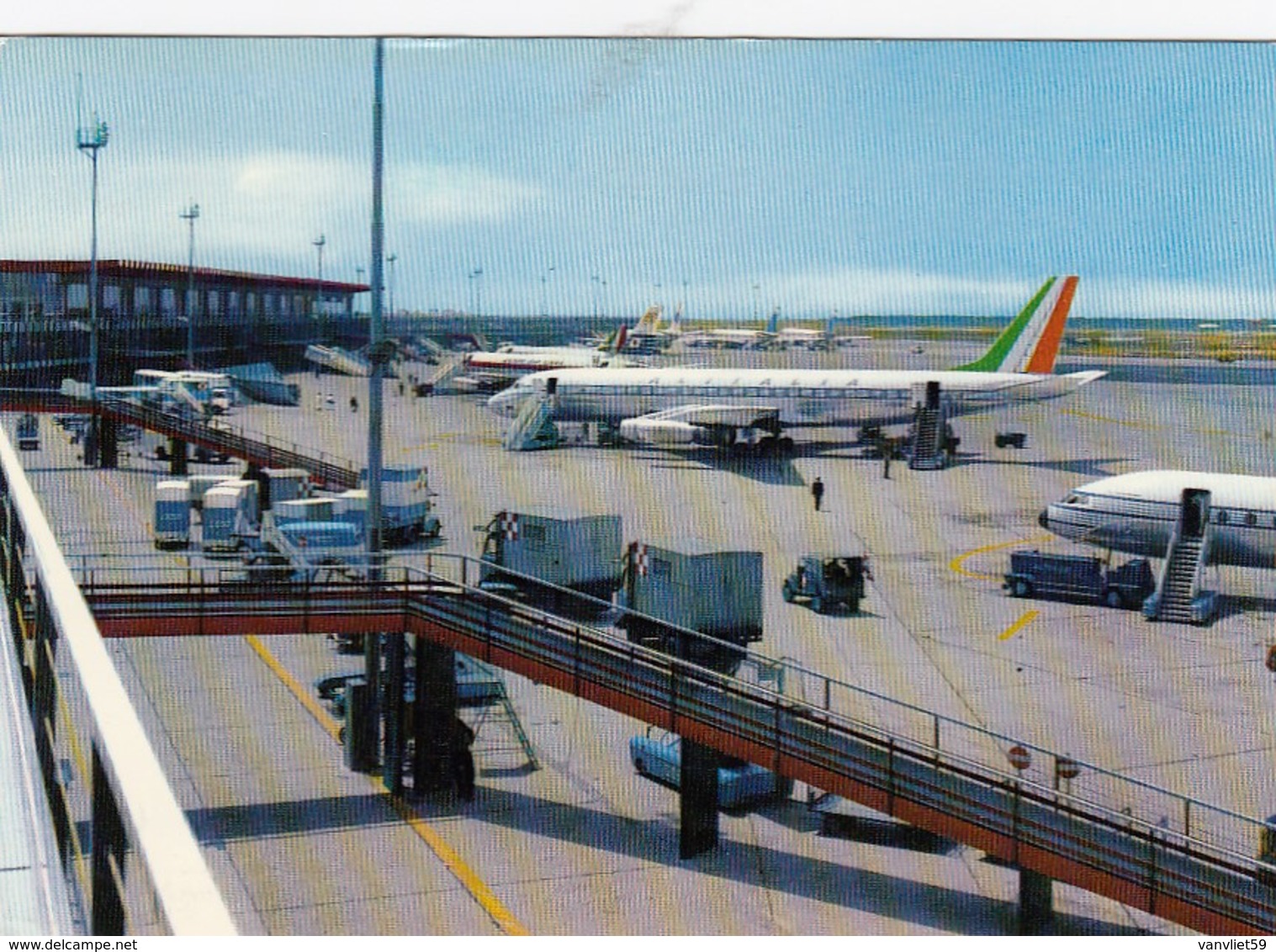 AEROPORTO-AEROPORT-AIRPORT-FLUGHAFEN-FIUMICINO-ROMA-ITALIA-VERA FOTOGRAFIA VIAGGIATA IL 18-9-1971 - Aérodromes