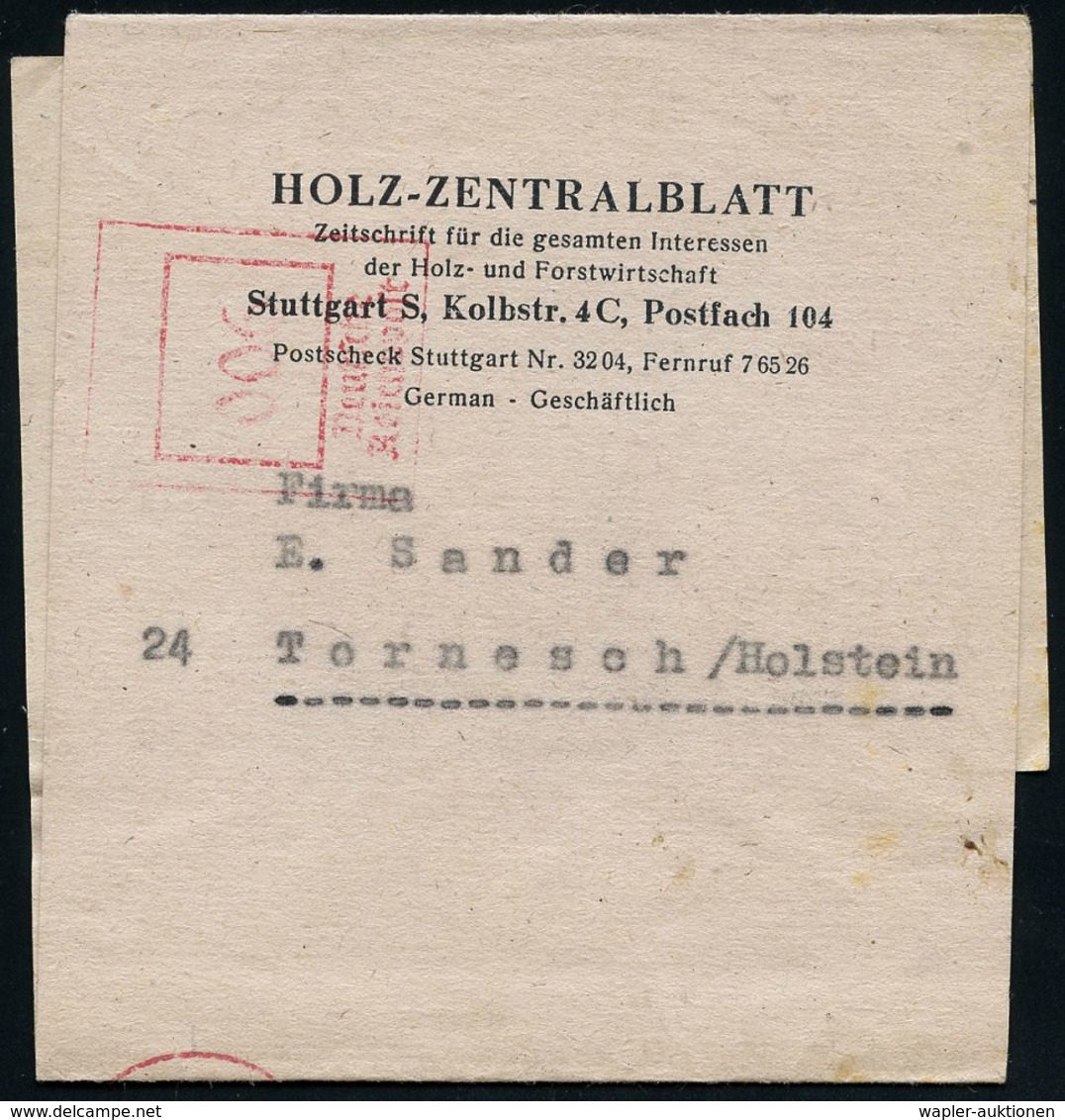 WESTZONEN / BIZONE / TRIZONE (BIS 1949) : STUTTGART/ 10 1946/47 Aptierter AFS Francotyp "Deutsche Reichspost", Reichsadl - Autres & Non Classés