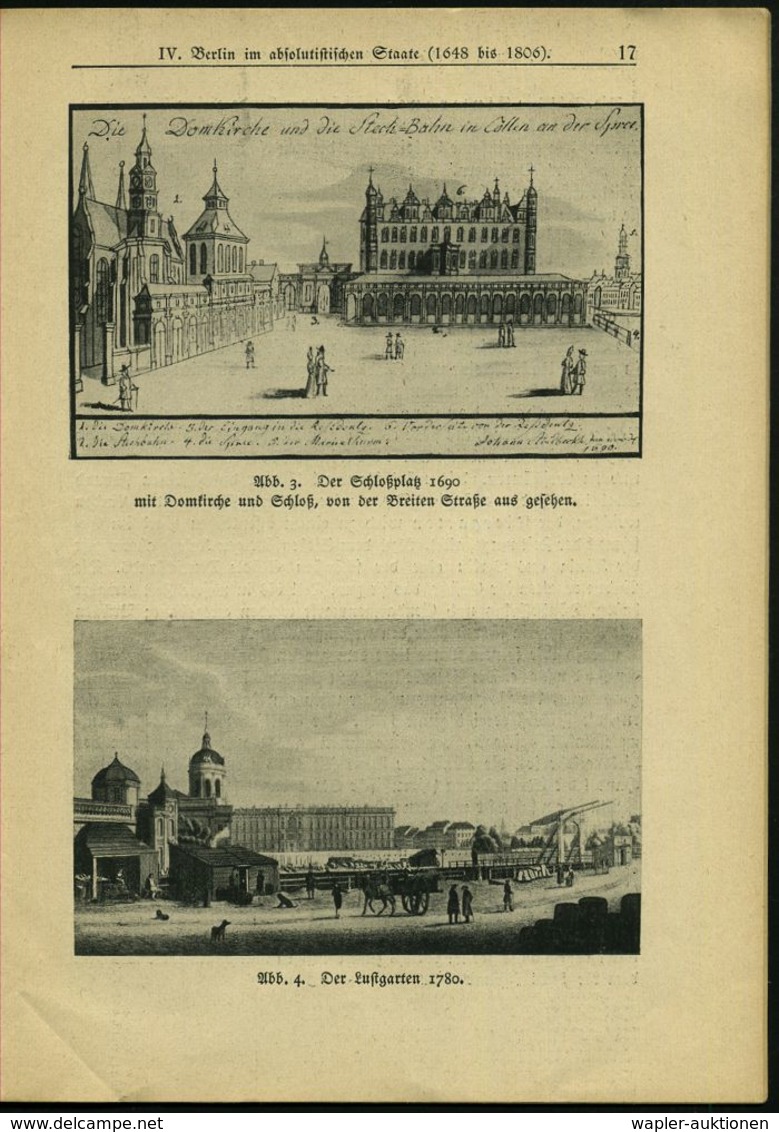 GESCHICHTE VON BERLIN : Berlin 1937 Festschrift "700 Jahre Berlin" D.Stadtverwaltung V. Hans Grantzow , Broschüre , 32 S - Autres & Non Classés