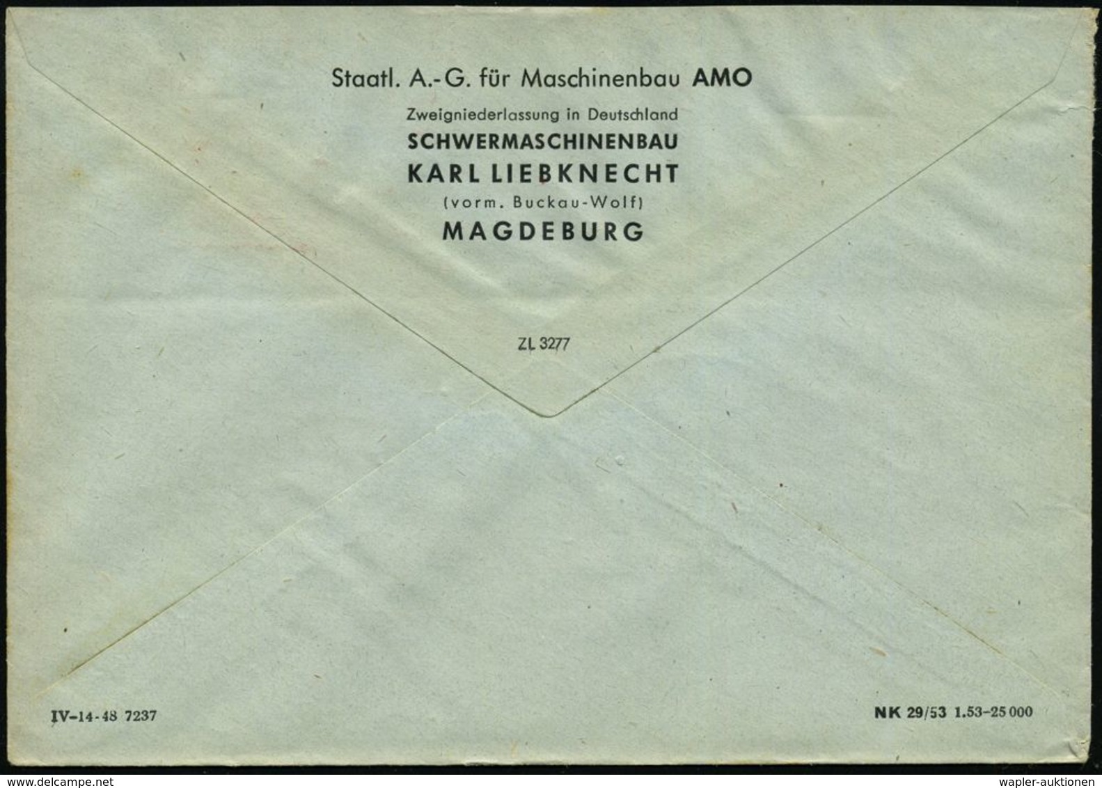 DEUTSCH-SOWJETISCHE AKTIENGESELLSCHAFTEN / S.A.G. : (19b) MAGEBURG 1/ Staatl.A.G. Für Maschinenbau/ "AMO"/ ..Schwermasch - Other & Unclassified