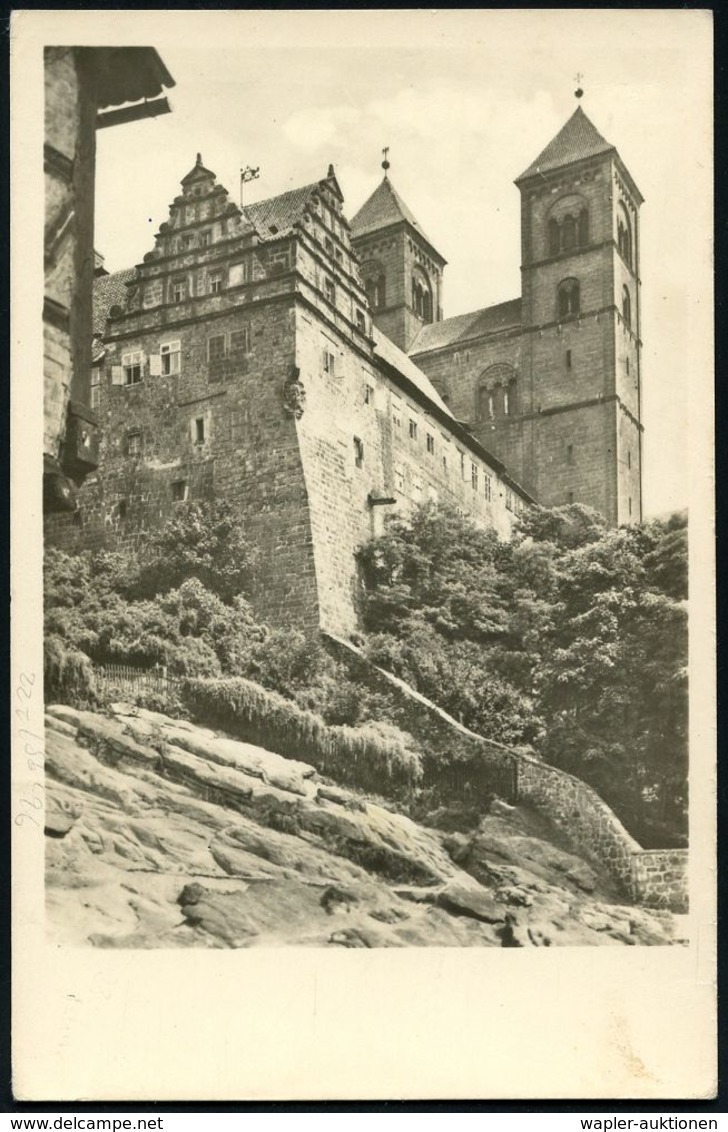 GESCHICHTE DER D.D.R. (1949 - 1990) : (19b) QUEDLINBURG/ DEUTSCHER SAATGUT-/ HANDELSBETRIEB.. 1958 (24.12.) Blauer AFS M - Autres & Non Classés