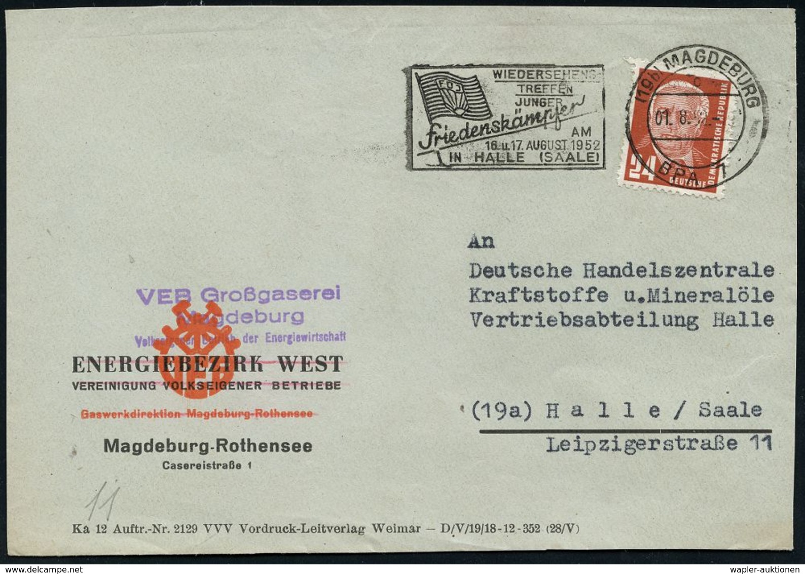 KALTER KRIEG (OST-WEST-KONFLIKT) 1945-90 : (19b) MAGDEBURG/ BPA 7/ FDJ/ WIEDERSEHEN/ TREFFEN/ JUNGER/ Friedenskämpfer..I - Sonstige & Ohne Zuordnung