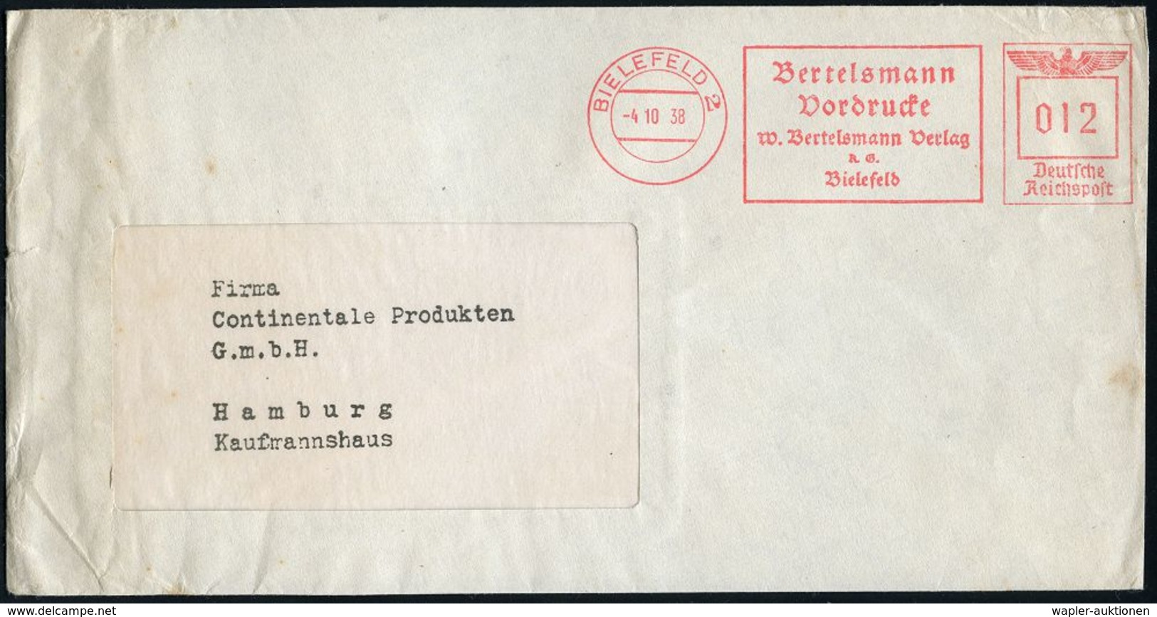 DRUCK / DRUCKTECHNIKEN / DRUCKMASCHINEN : BIELEFELD 2/ Bertelsmann/ Vordrucke/ W.Bertelsmann Verlag 1938 (4.10.) AFS Auf - Unclassified