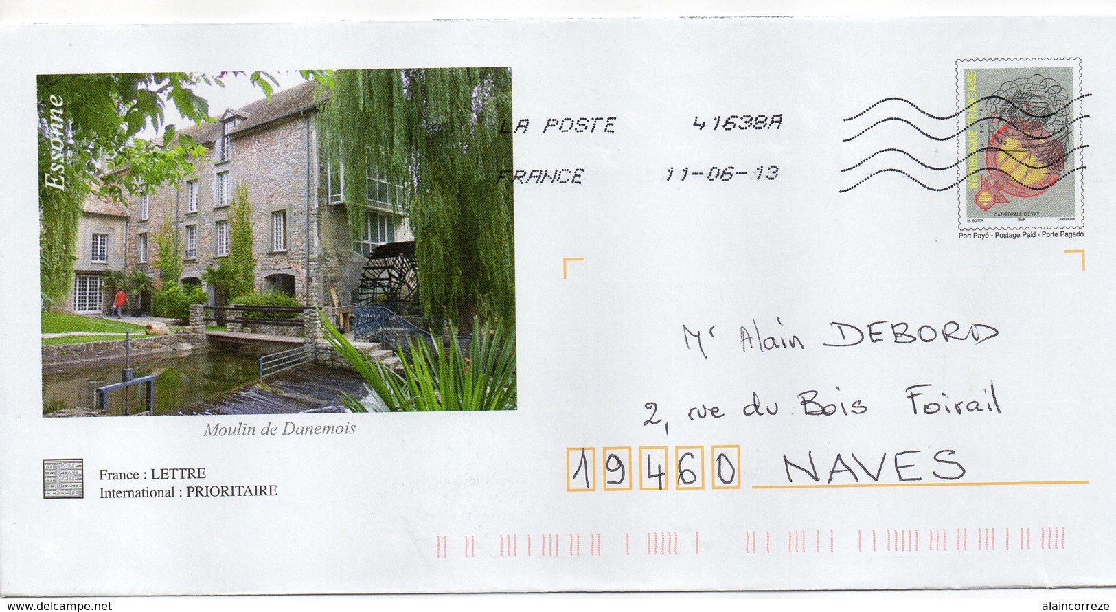 Entier Postal PAP Départemental Personnalisé Essonne Moulin De Danemois Moulin Du Chanteur Claude François - Prêts-à-poster: Other (1995-...)