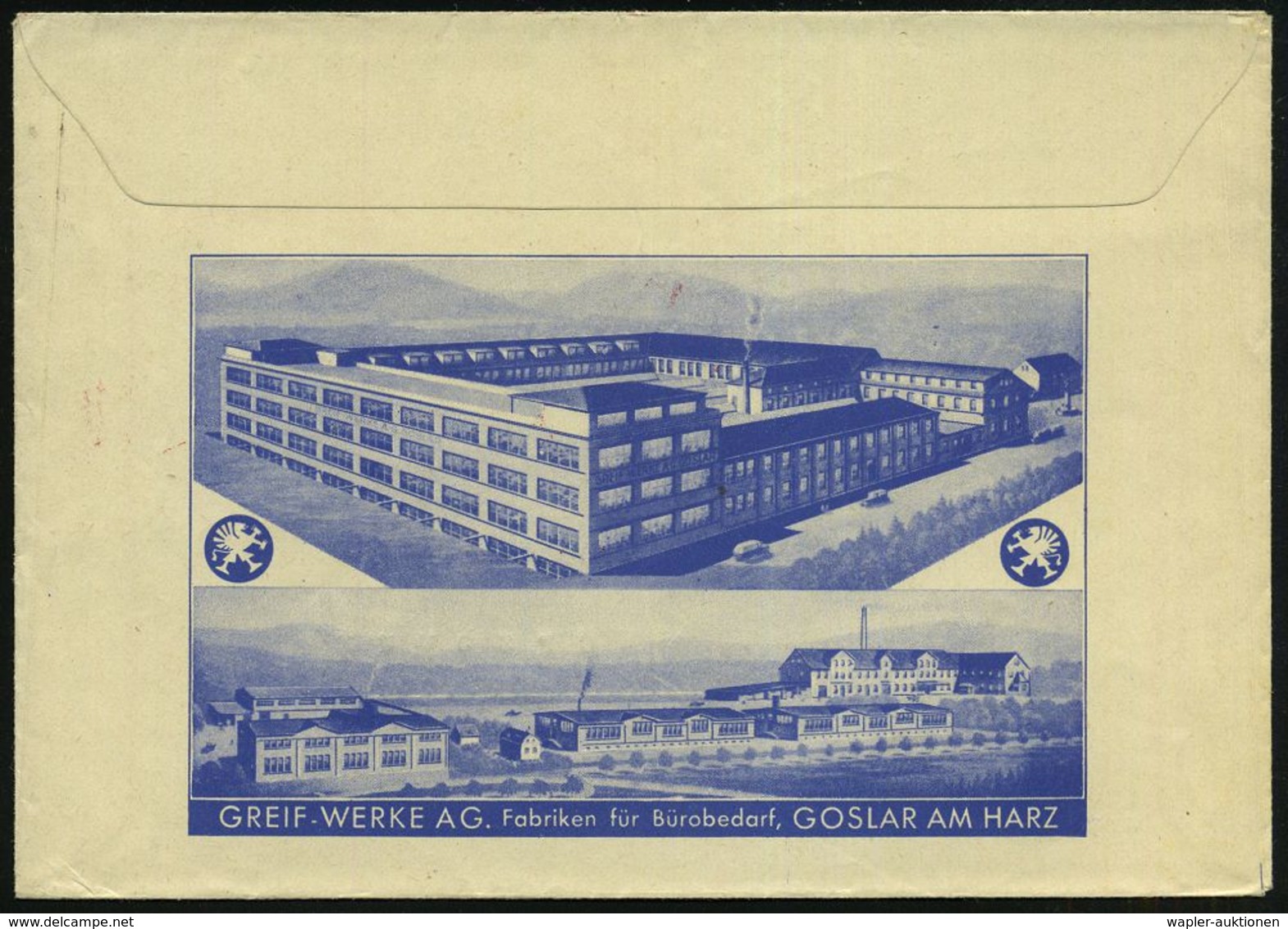 BÜRO / SCHREIBGERÄTE / SCHREIBMASCHINE : GOSLAR/ ..Greif/ Vervielfältiger/ Dauerschablonen 1935 (27.2.) AFS = 2 Büroange - Unclassified