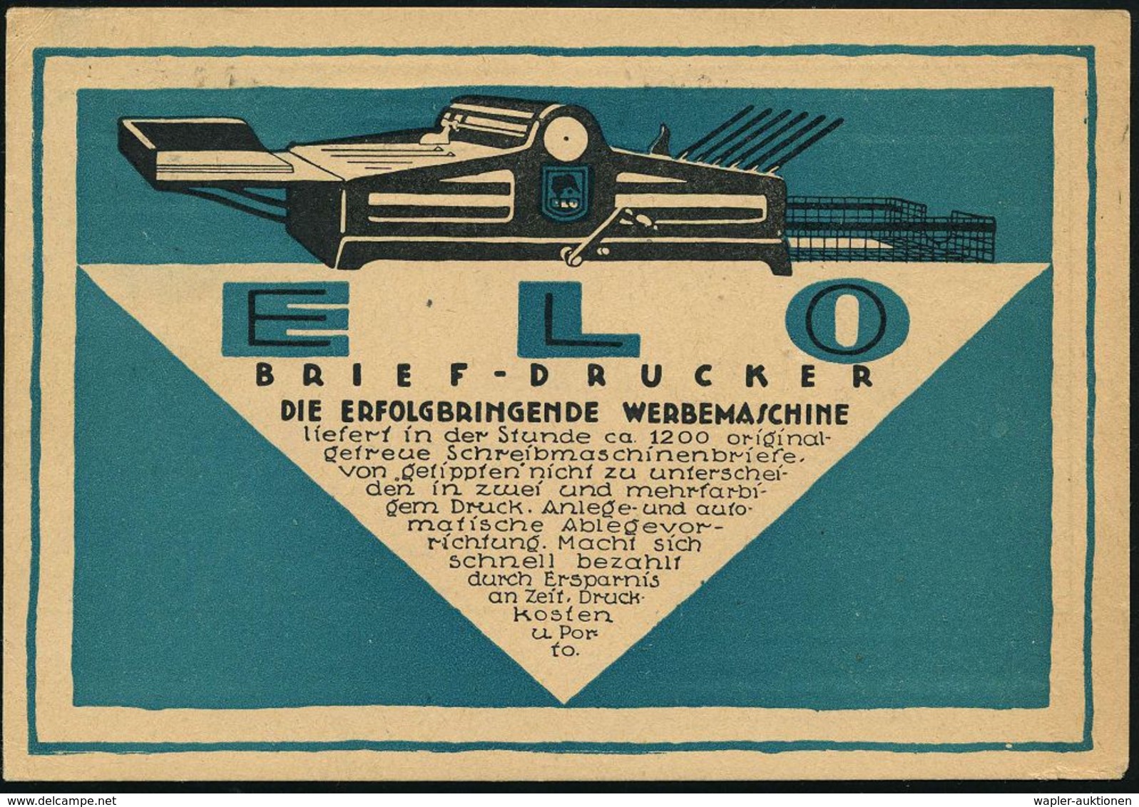 BÜRO / SCHREIBGERÄTE / SCHREIBMASCHINE : MÜNCHEN/ *2* 1924 (15.5.) Bd.Ma-StrichSt. Aufmonochromer Reklame-Kt: TRIUMPH Sc - Non Classés