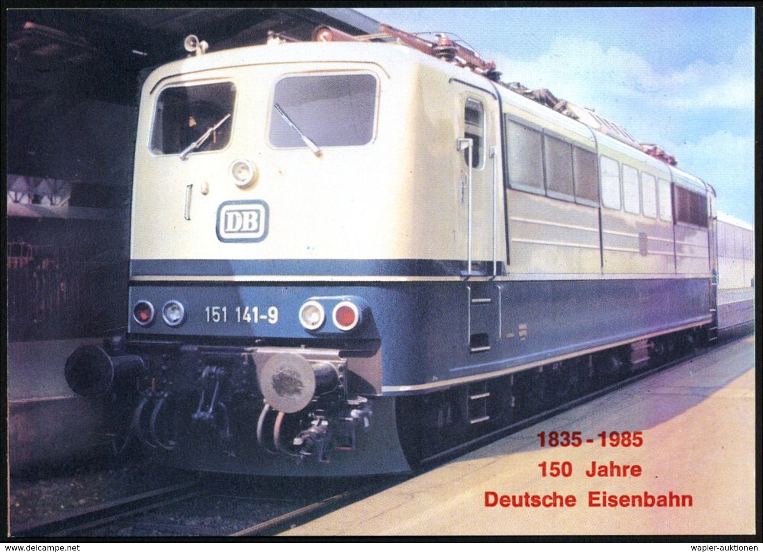 EISENBAHN-JUBILÄEN & SONDERFAHRTEN : B.R.D. 1985 PP 25 Pf. + 40 Pf. Burgen: Güterzug-E-Lok Baureihe 151 (Fa. Krauss-Maff - Treni