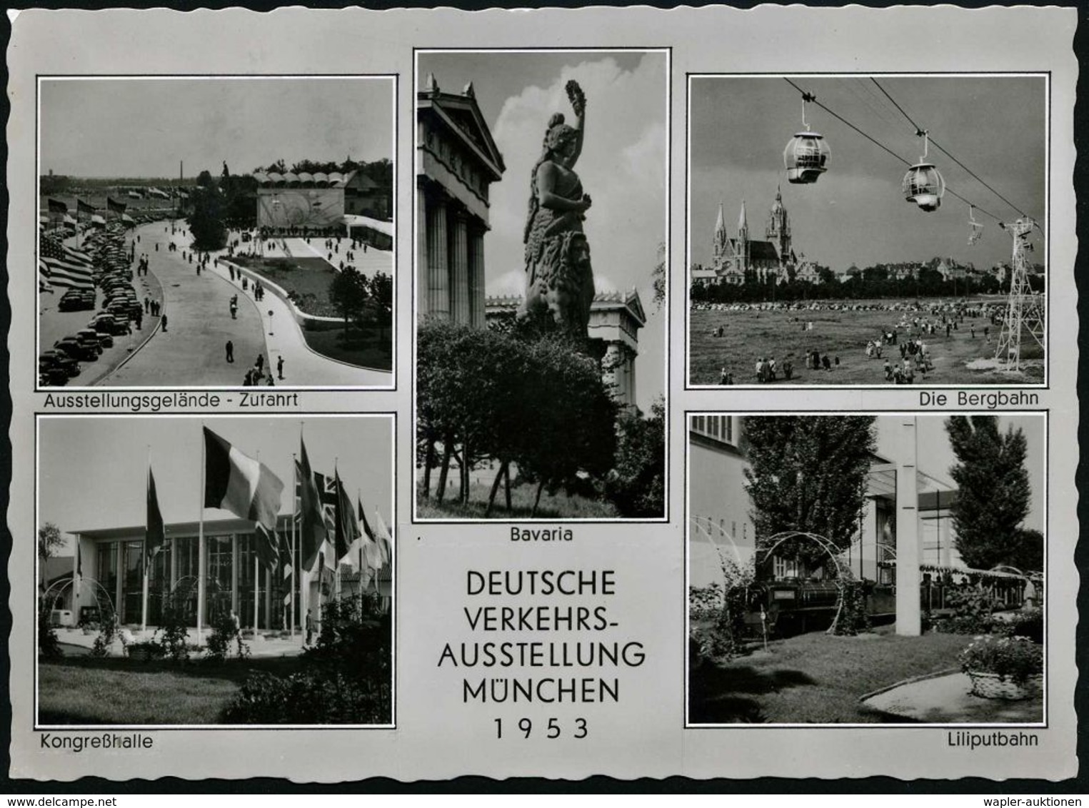 TRANSPORT- & VERKEHRS-AUSSTELLUNGEN / VERKEHRSKONGRESSE : MÜNCHEN/ DEUTSCHE VERKEHRS-AUSSTELLUNG 1953 (20.9.) SSt = Akro - Trains