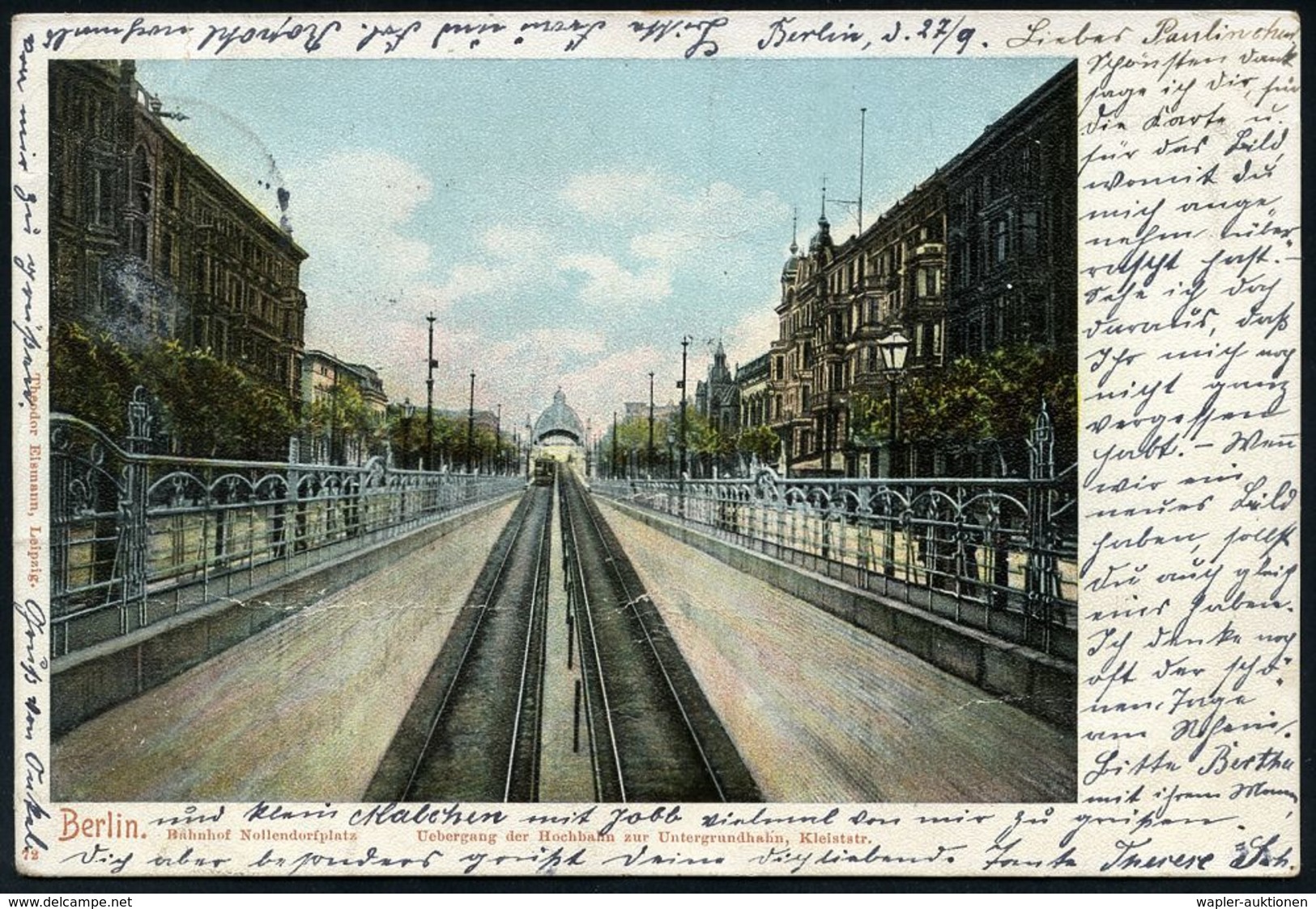 UNTERGRUNDBAHN /U-BAHN : Berlin-Schöneberg 1902/13 U-Bahnhof Nollendorfplatz, 6 Verschiedene Color-Ak., , Teils Gebr., T - Trains