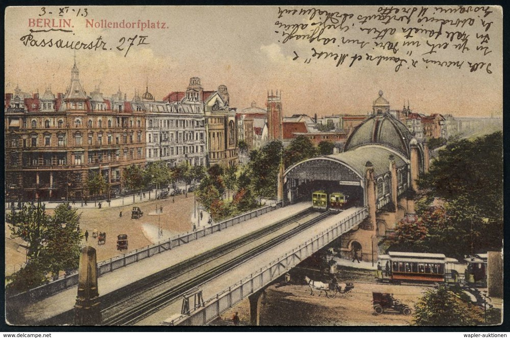 UNTERGRUNDBAHN /U-BAHN : Berlin-Schöneberg 1902/13 U-Bahnhof Nollendorfplatz, 6 Verschiedene Color-Ak., , Teils Gebr., T - Eisenbahnen