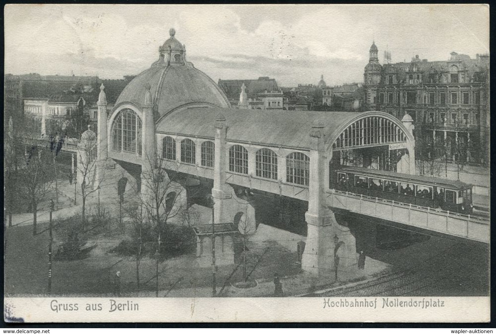 UNTERGRUNDBAHN /U-BAHN : Berlin-Schöneberg 1905/16 U-Bahnhof Nollendorfplatz, 7 Verschiedene S/w.-Foto-Ak. , Meist Gebr. - Trains