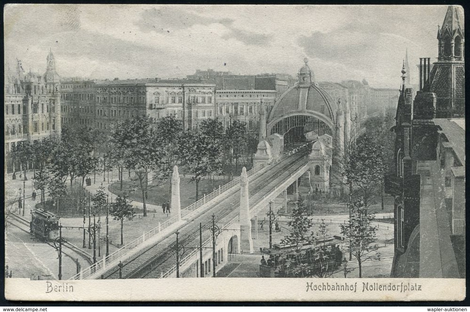 UNTERGRUNDBAHN /U-BAHN : Berlin-Schöneberg 1905/16 U-Bahnhof Nollendorfplatz, 7 verschiedene s/w.-Foto-Ak. , meist gebr.