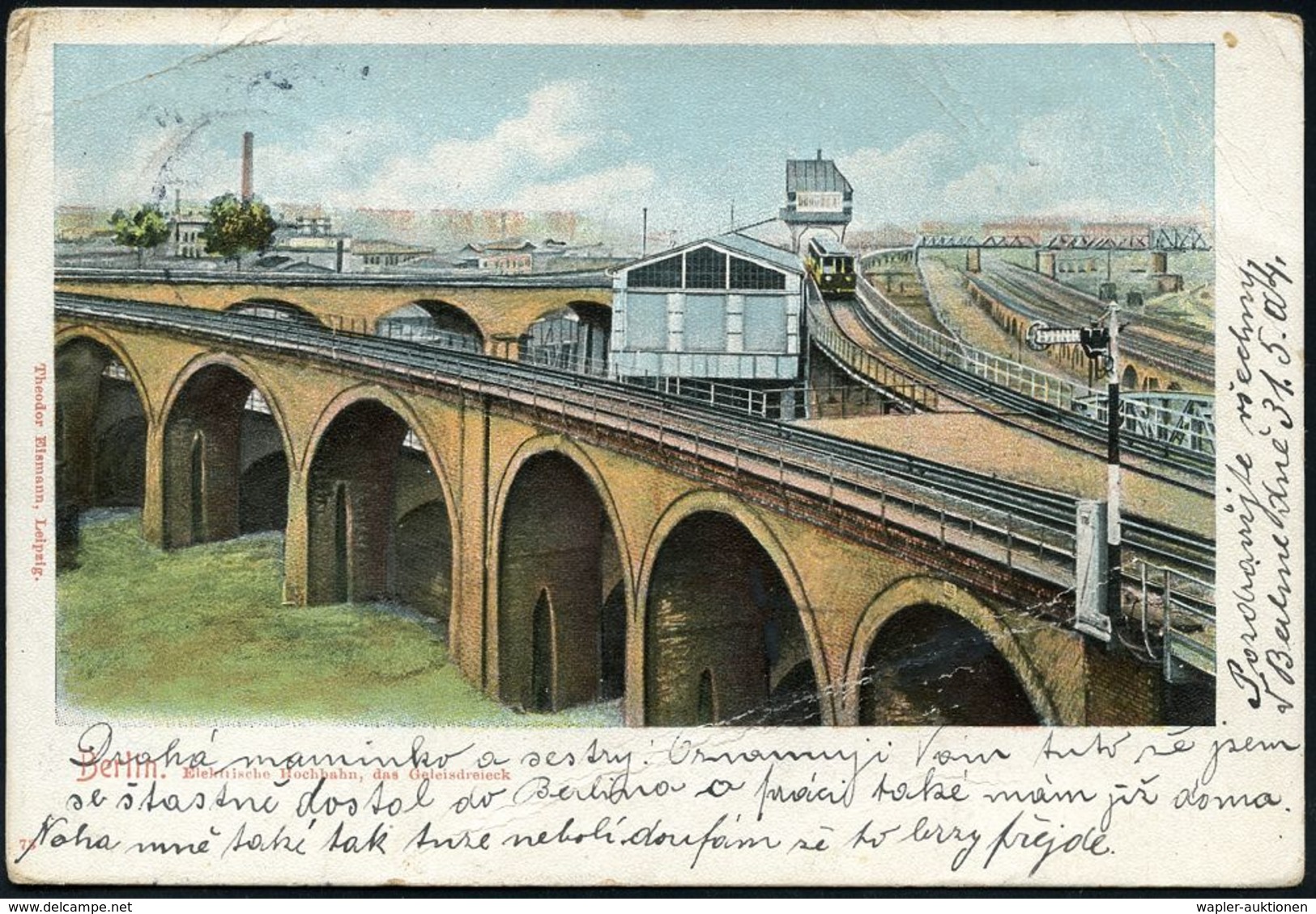 UNTERGRUNDBAHN /U-BAHN : Berlin-Gleisdreieck 1904 "Gleisdreieck Der Elektr. Hochbahn" = U-Bahn, 2 Verschiedene Foto-Ak.  - Treni