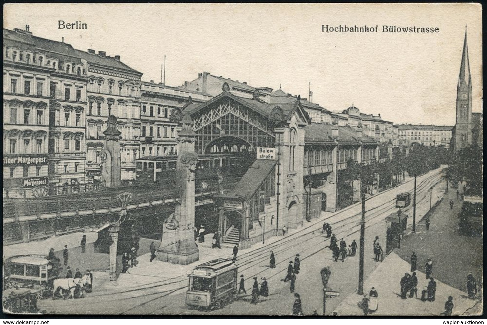 UNTERGRUNDBAHN /U-BAHN : Berlin-Schöneberg 1902/12 U-Bahnhof Bülowstraße, 6 Verschiedene S/w.-Foto-Ak., , Meist Gebr. - Trains