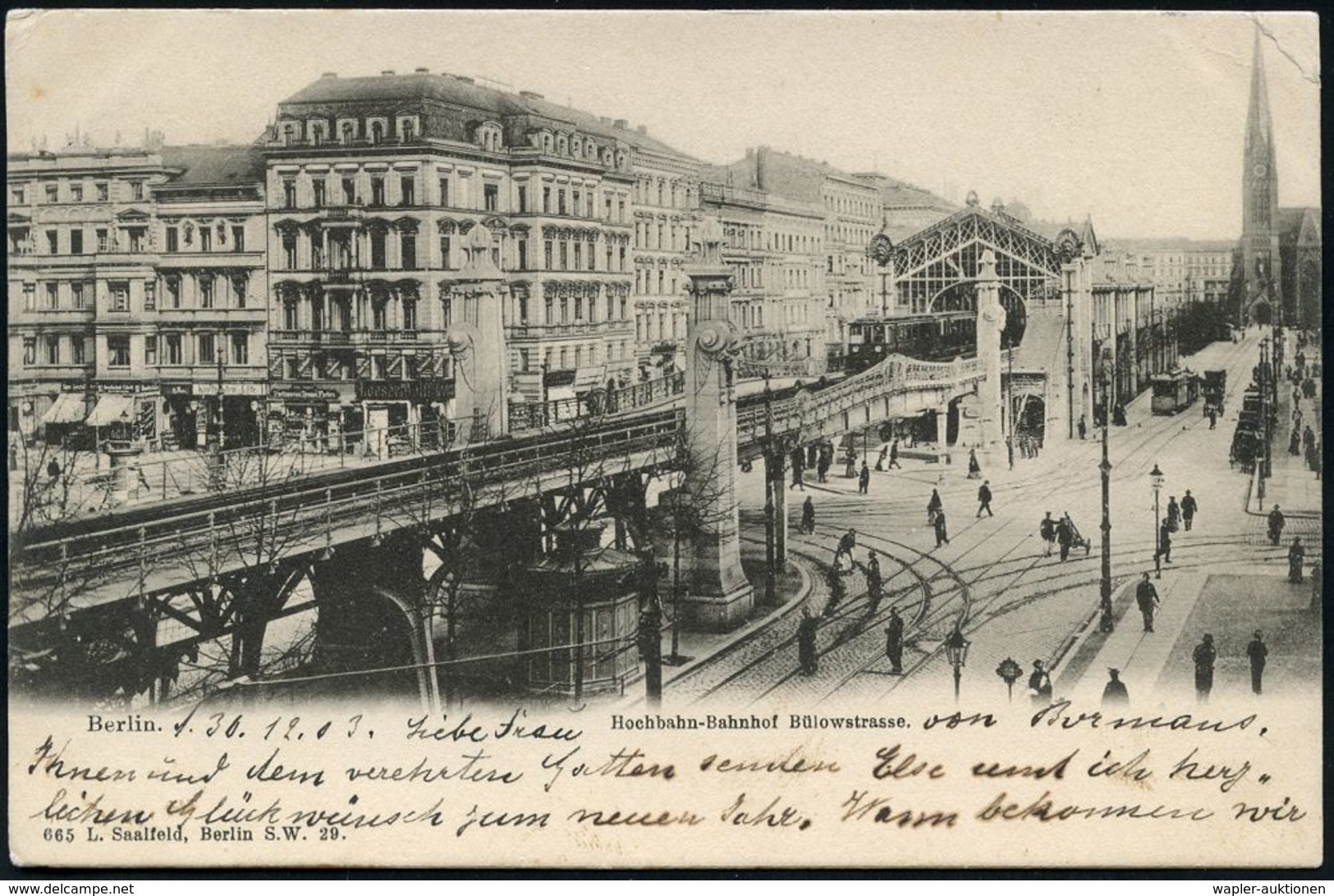 UNTERGRUNDBAHN /U-BAHN : Berlin-Schöneberg 1903/12 U-Bahnhof Bülowstraße. 5 Verschiedene S/w.-Foto-Ak. , Teils Gebr., Te - Eisenbahnen